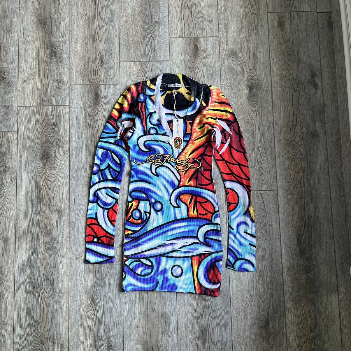 Christian Audigier × Ed Hardy × Vintage Ed Hardy Y2K BNWT dress Size XS / US 0-2 / IT 36-38 - 1 Thumbnail