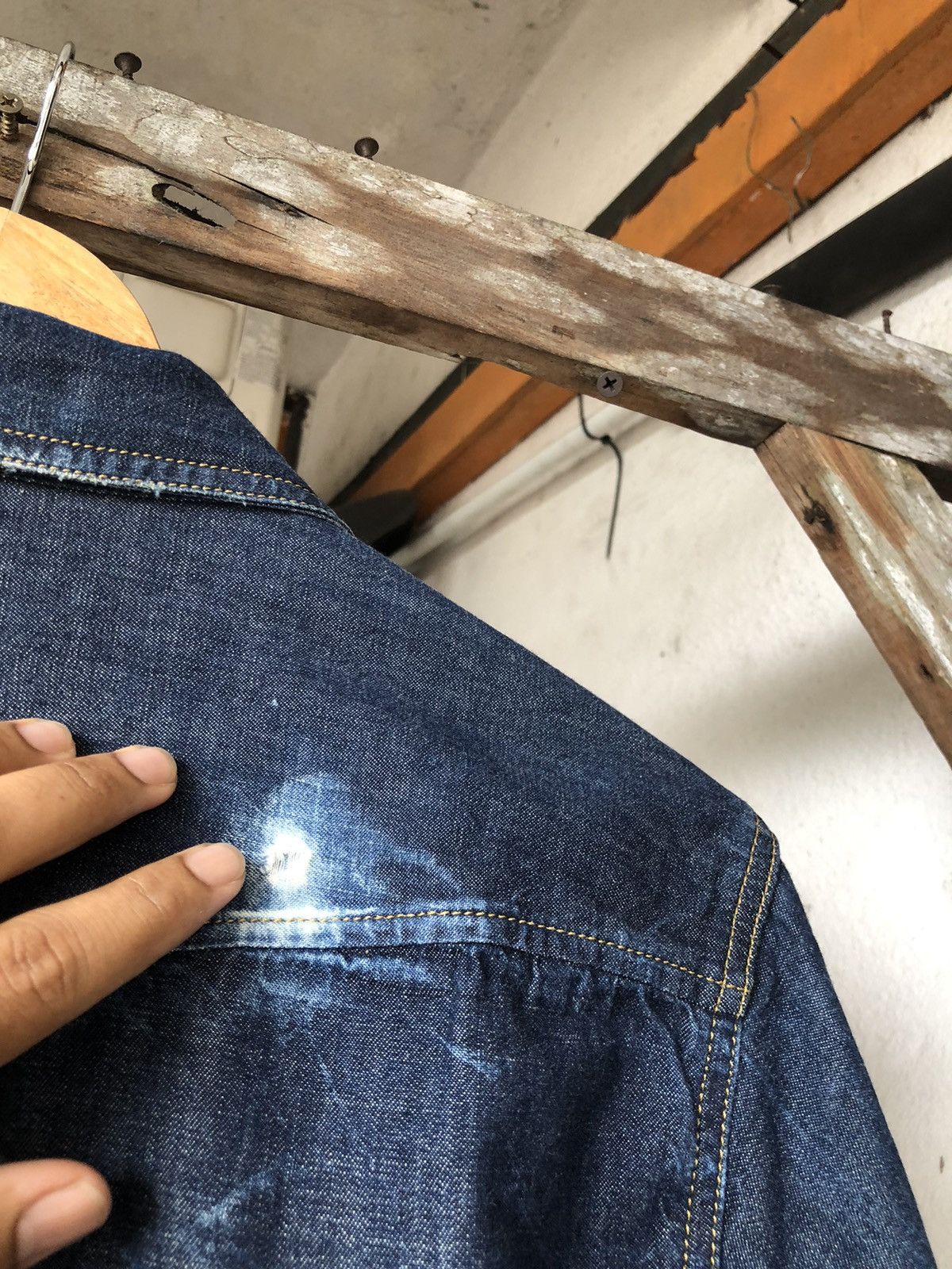 Diesel Rare🔥 Diesel Industries Distressed Punk Western Denim Shirt Size US XL / EU 56 / 4 - 17 Thumbnail