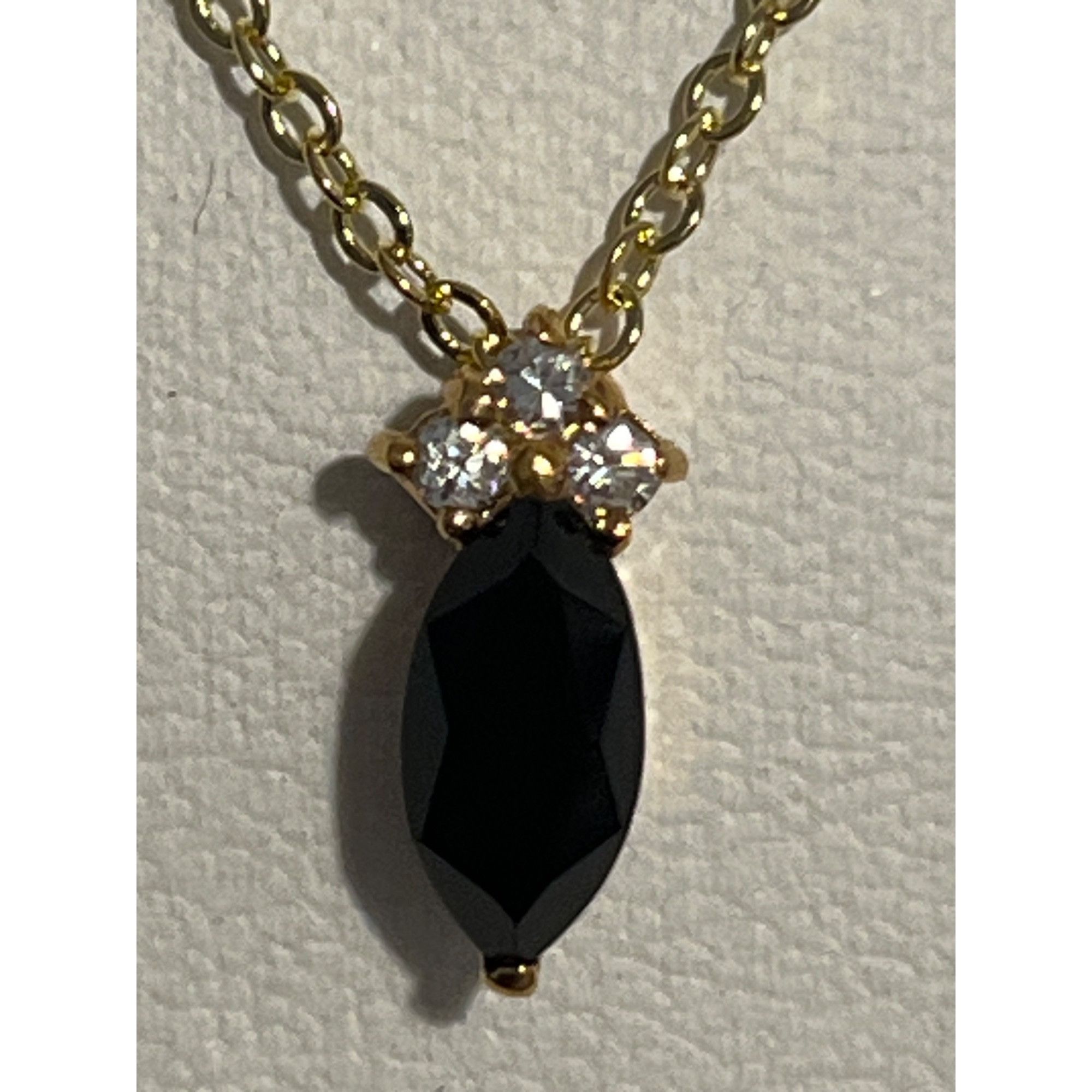 Swarovski Vintage Swarovski Gold Tone Pendant Necklace Clear Black Cry Size ONE SIZE - 2 Thumbnail