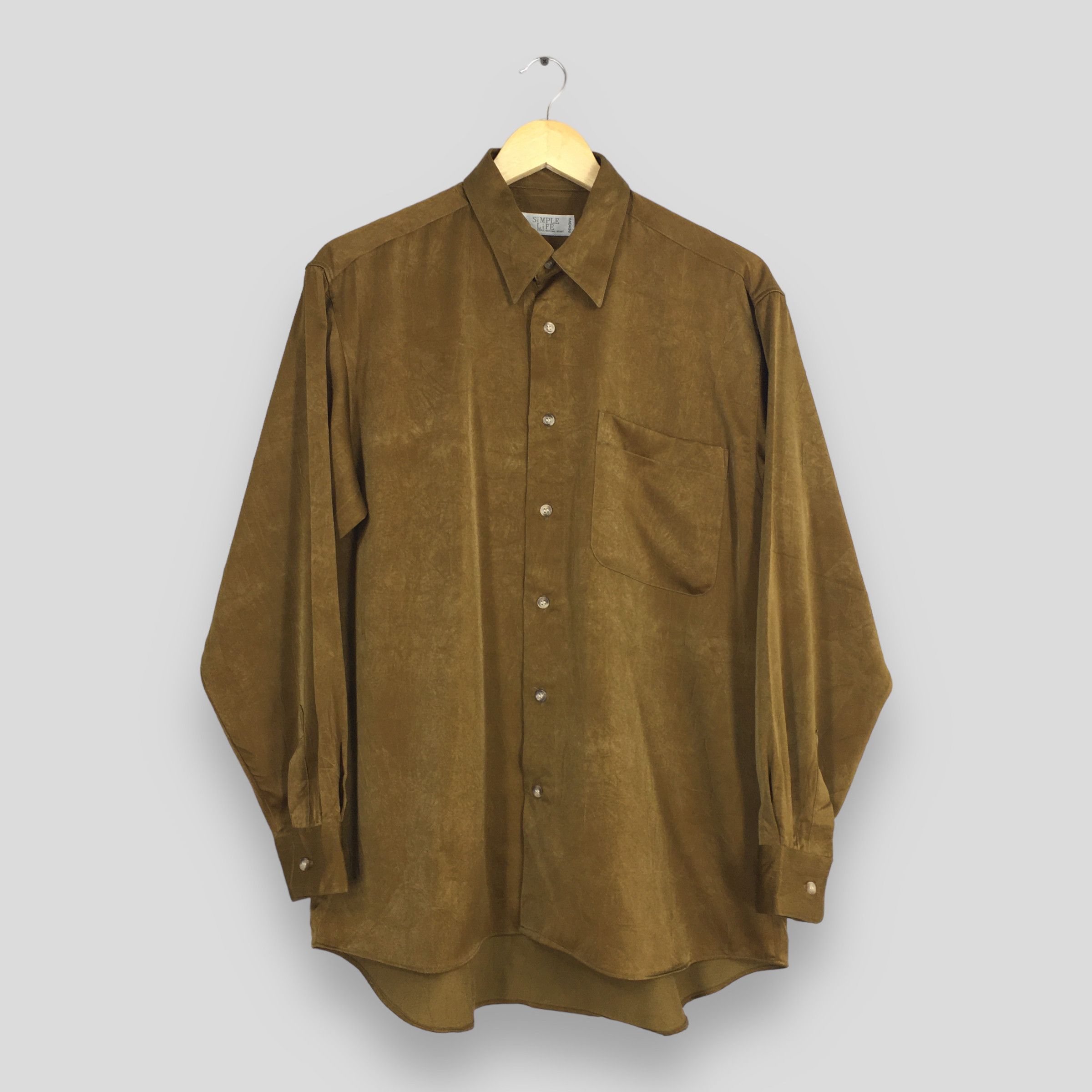 Flannel × Vintage Vintage Simple Life Polyester Soft Light Shirt Medium Size US M / EU 48-50 / 2 - 1 Thumbnail