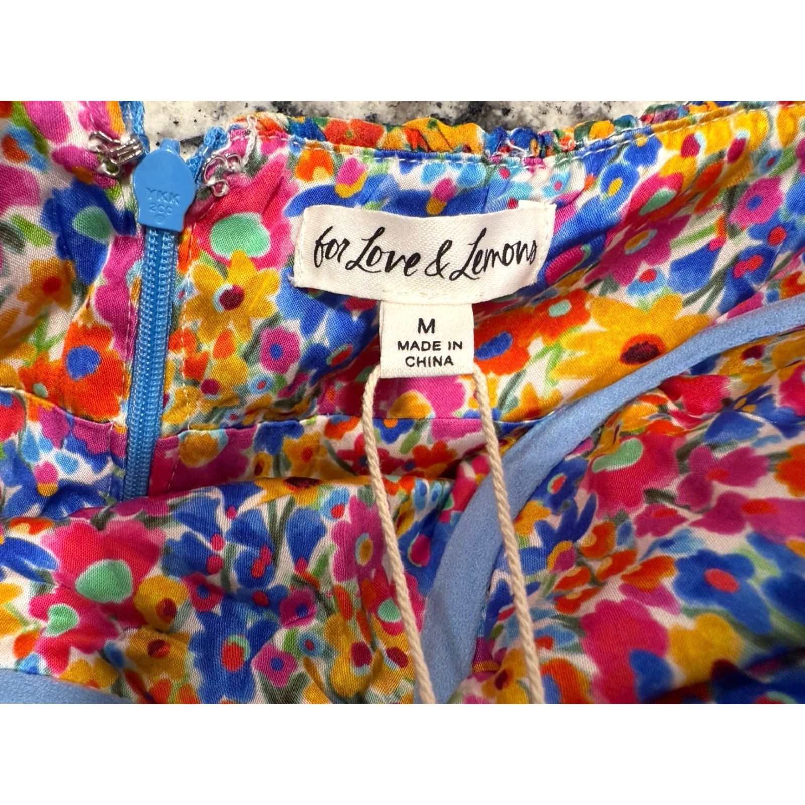 For Love & Lemons For Love & Lemons Sasha Strapless Mini Dress M Floral Multicolor Women's Short Sleeveless Party Wedding Size M / US 6-8 / IT 42-44 - 5 Thumbnail
