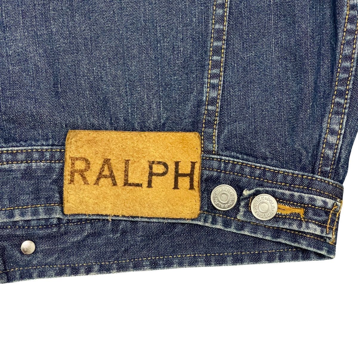 Ralph Lauren Vintage 90s Ralph Lauren Boxy Cropped Trucker Denim Jacket Size M / US 6-8 / IT 42-44 - 13 Thumbnail