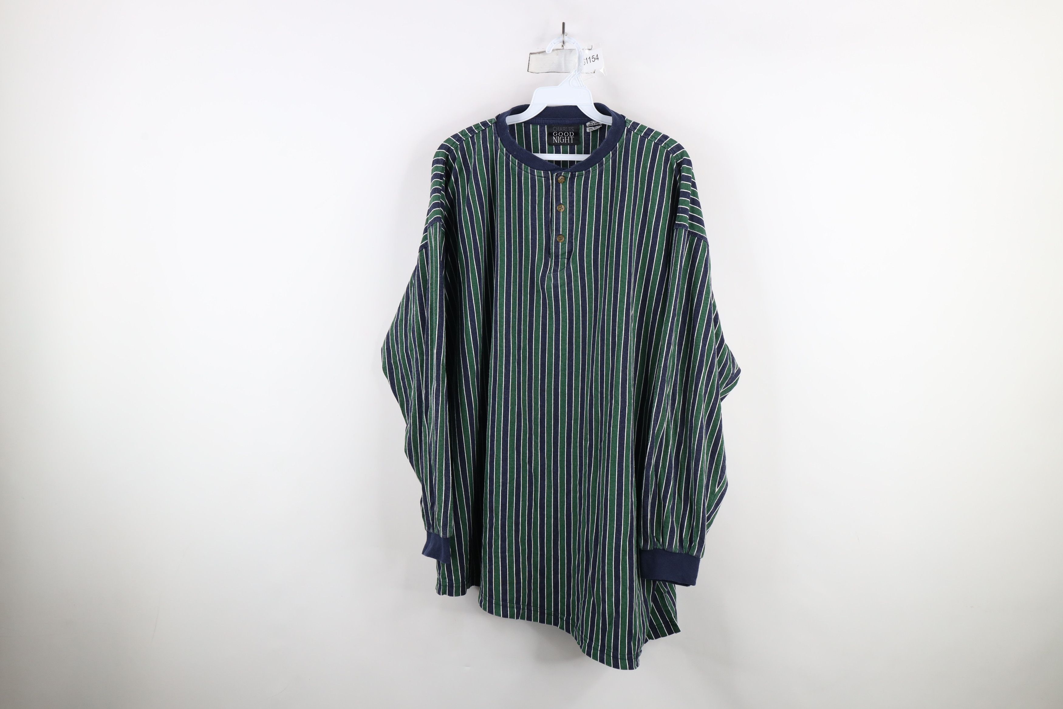 Vintage Vintage 90s Streetwear Long Sleeve Henley T-Shirt Cotton Size US XXL / EU 58 / 5 - 1 Thumbnail