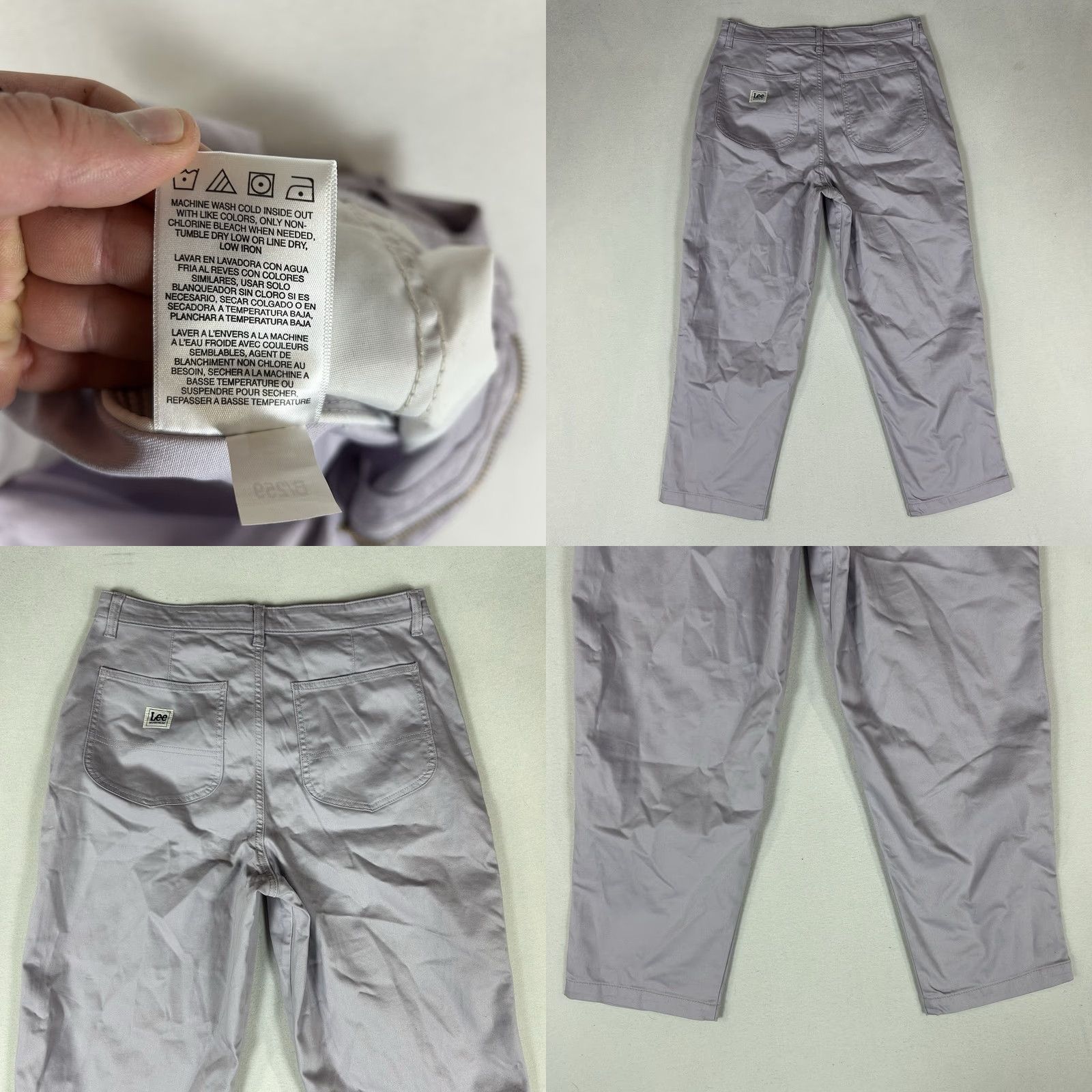 Lee Lee Workwear Chino Pants Womens 31 Medium Lavender Purple Straight Leg 27in Inseam Casual Release: Regular Rise Size 24" / US 00 / IT 34 - 8 Thumbnail