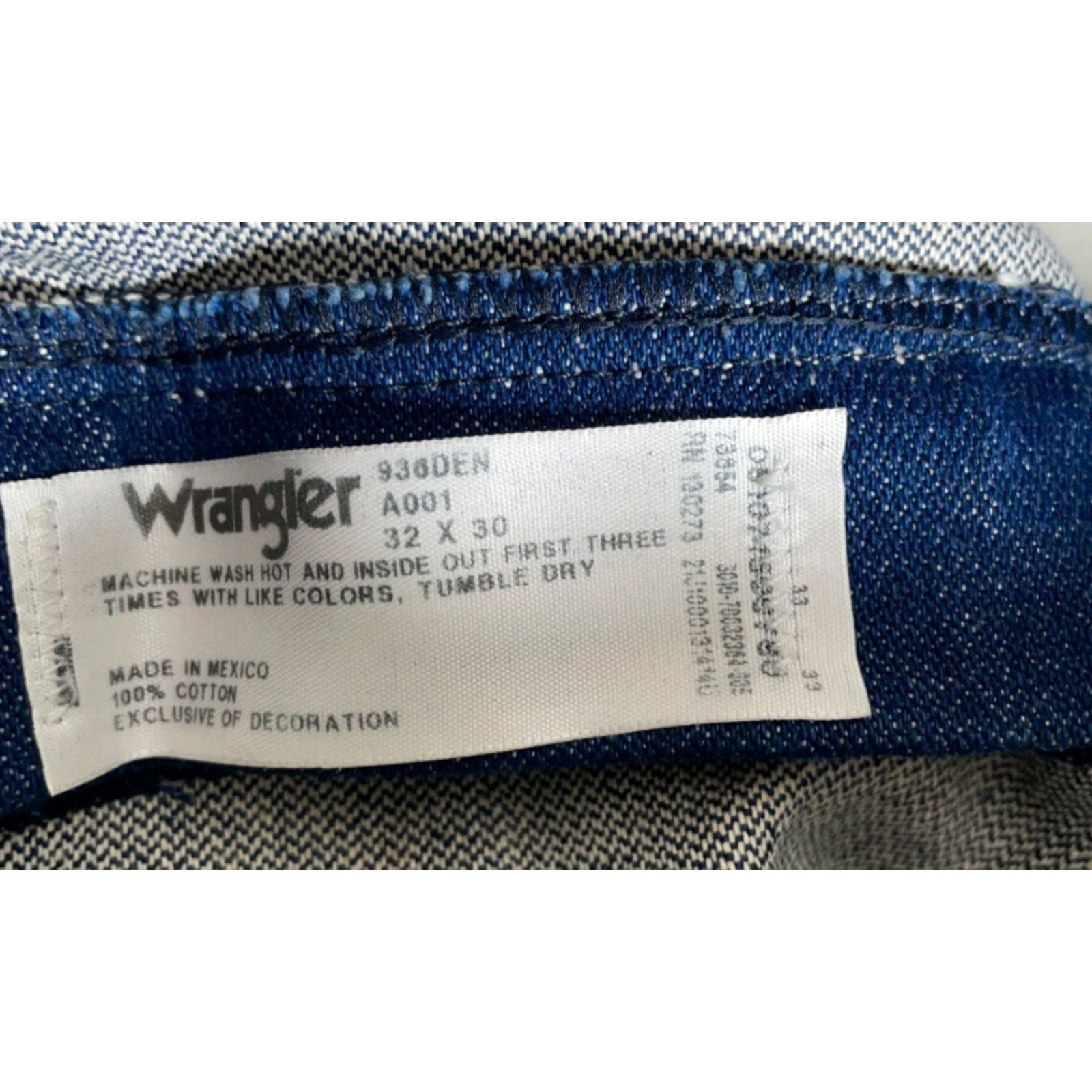 Wrangler VINTAGE Wrangler Cowboy Cut Slim Fit Jeans Men’s 34 x 28 Blue 90s Retro Western Denim Size US 32 / EU 48 - 3 Thumbnail