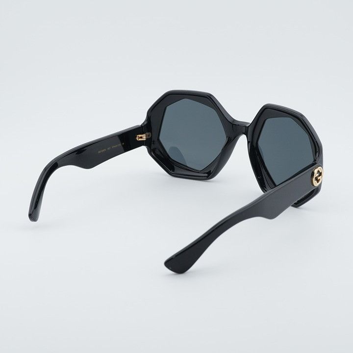 Gucci Gucci GG1242S 001 Women Sunglasses Black Geometric Frame Size ONE SIZE - 9 Thumbnail