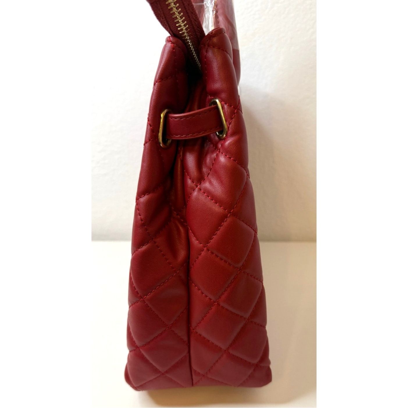 Badgley Mischka BADGLEY MISCHKA Brick RED Diamond Quilted Tote w/ Front Lock Size ONE SIZE - 10 Thumbnail