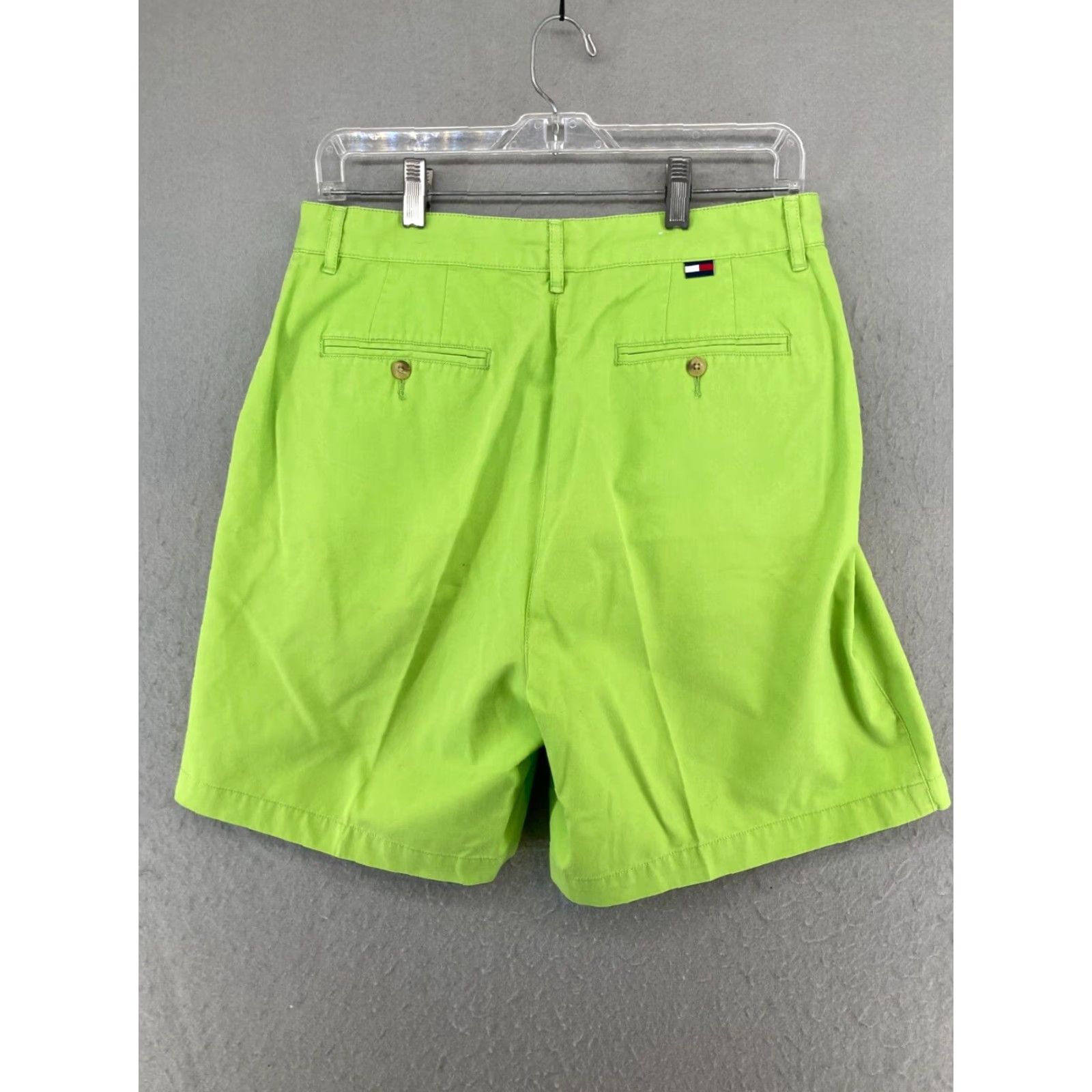 Tommy Hilfiger Tommy Hilfiger Women's Shorts 12 Green Pleated High Rise Casual Vintage Preppy Size 34" / US 12 / IT 48 - 7 Thumbnail