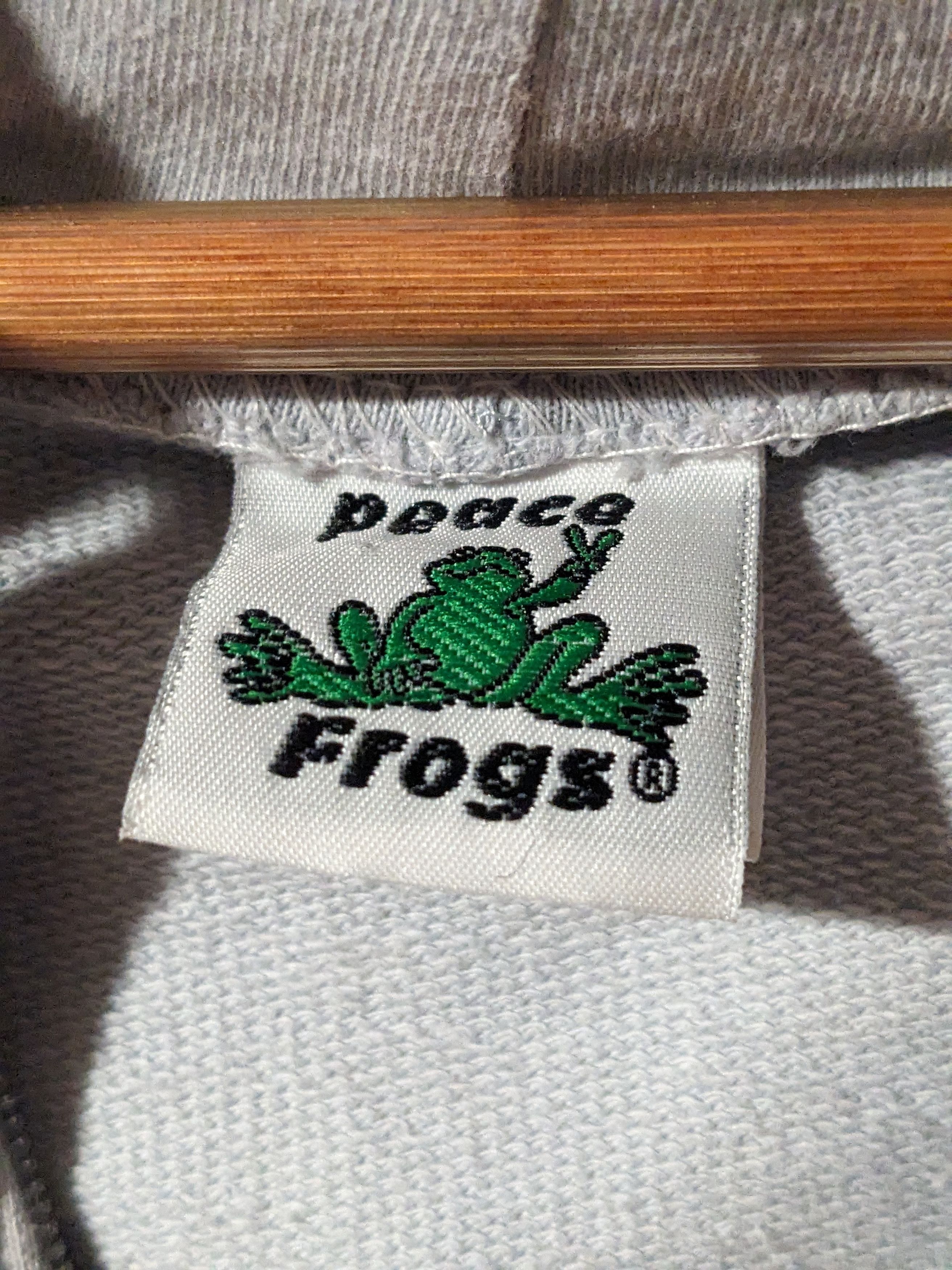 Designer × Vintage Vintage Y2K Peace Frogs Animal Nature Large Full Zip Hoodie Size L / US 10 / IT 46 - 5 Thumbnail