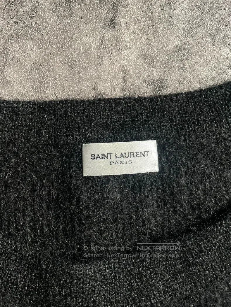 Saint Laurent Paris Saint Laurent Paris Gray and Black Striped Sweater Size US M / EU 48-50 / 2 - 4 Thumbnail