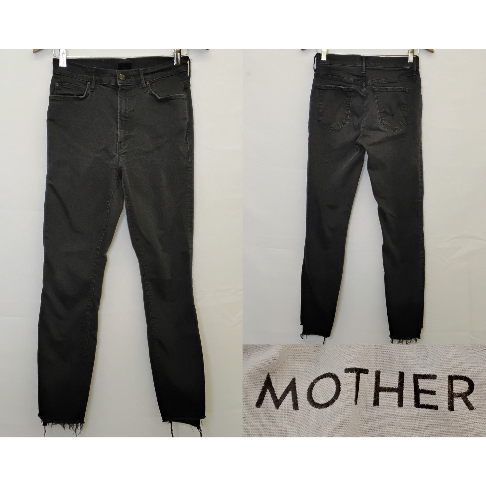 MOTHER Mother The Stunner Ankle Step Fray Jeans Women's 28 Black Size 28" / US 6 / IT 42 - 1 Thumbnail