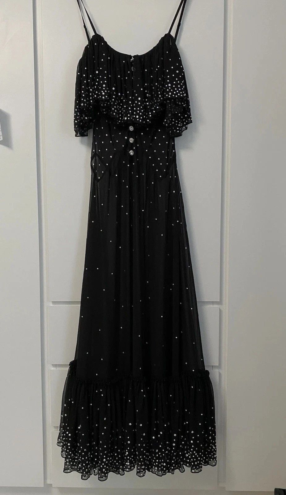 H&M × Paco Rabanne Paco Rabanne x H&M Crystal Black Long Dress Size M EUR42 Size M / US 6-8 / IT 42-44 - 3 Thumbnail