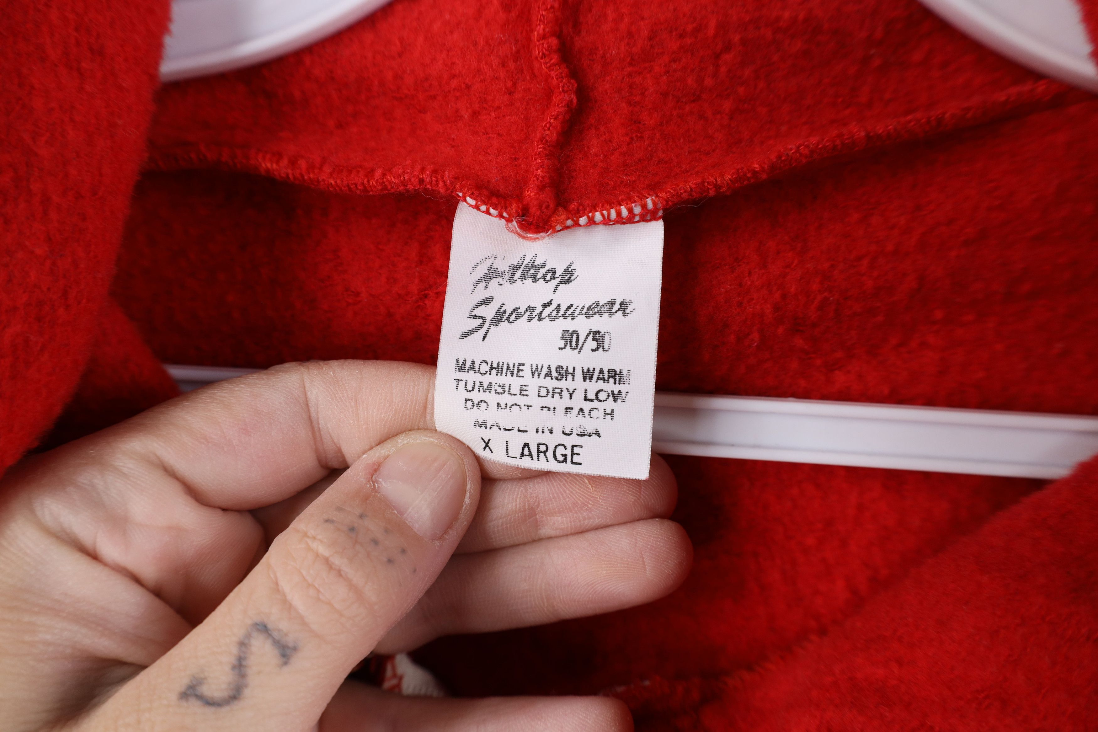 Vintage Vintage 70s Streetwear Full Zip Hoodie Sweatshirt Red USA Size US XL / EU 56 / 4 - 8 Thumbnail