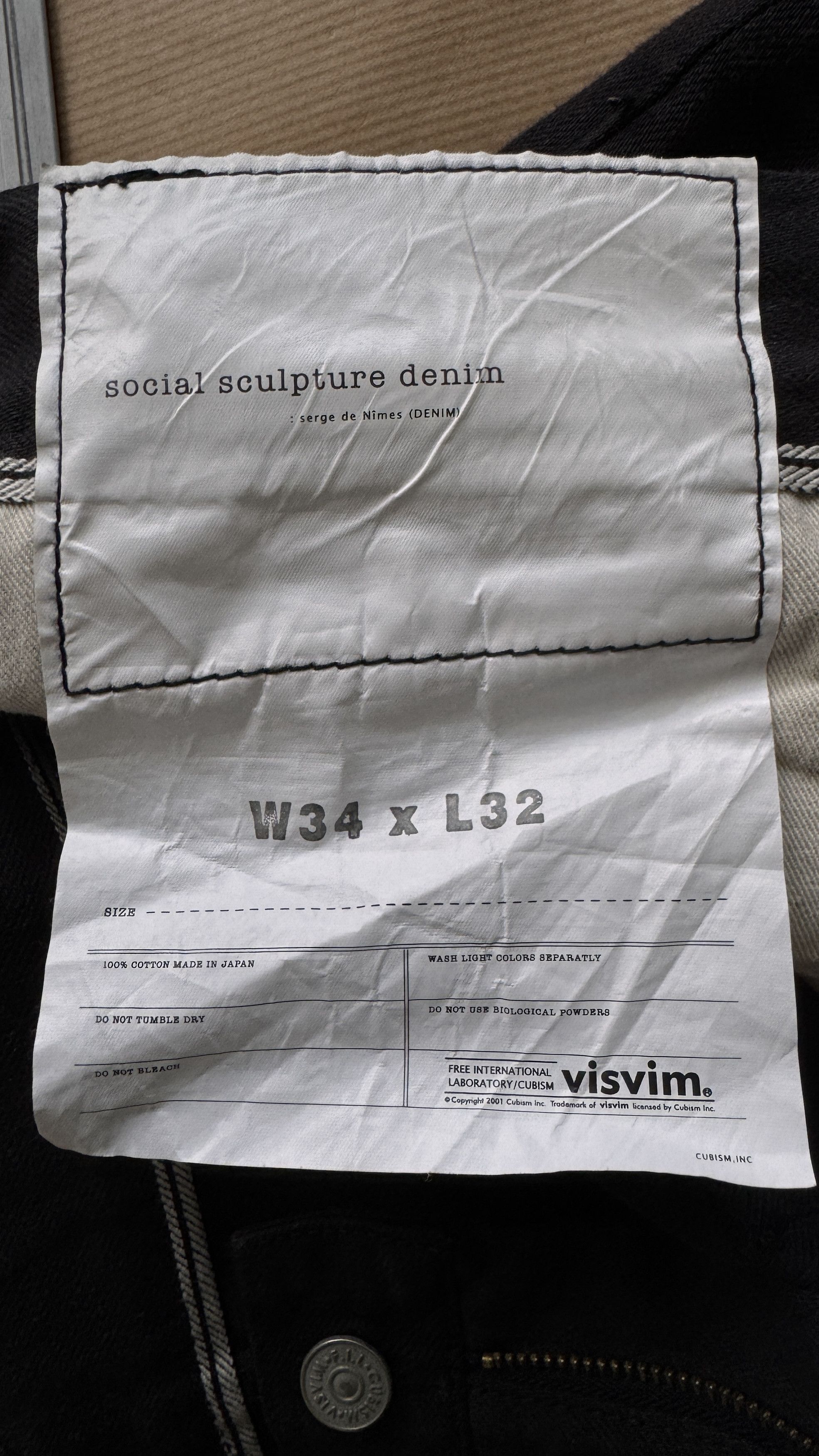 Visvim aa . worn twice 03R CMYK BLK SOCIAL SCULPTURE 0123205005007 Size US 34 / EU 50 - 5 Thumbnail