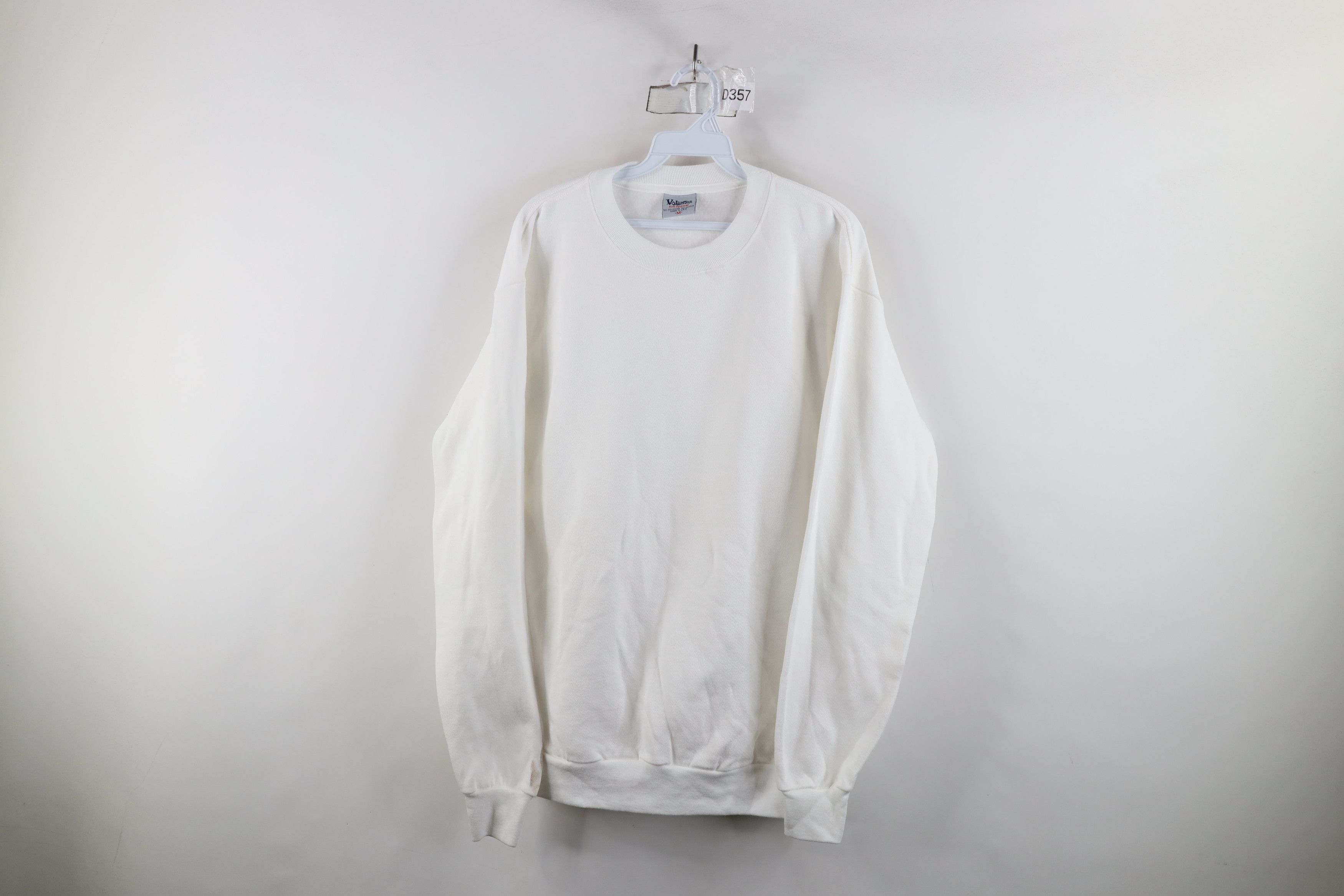 Vintage Vintage 90s Streetwear Blank Crewneck Sweatshirt White USA Size US M / EU 48-50 / 2 - 1 Thumbnail