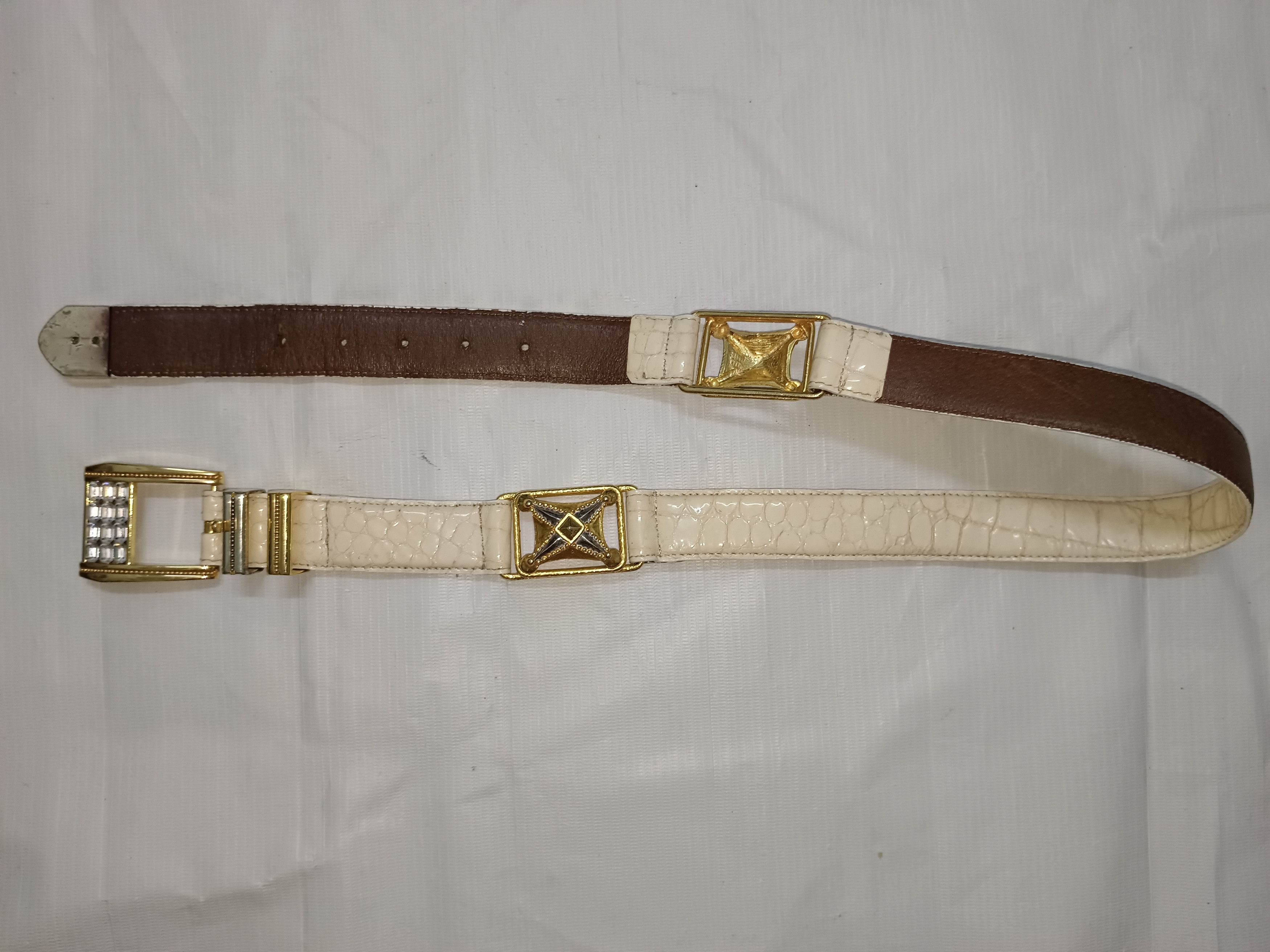 14th Addiction × Hysteric Glamour × KMRii Japanese Fashion Y2K Luna Mattino Leather Belt Size 30 - 8 Thumbnail