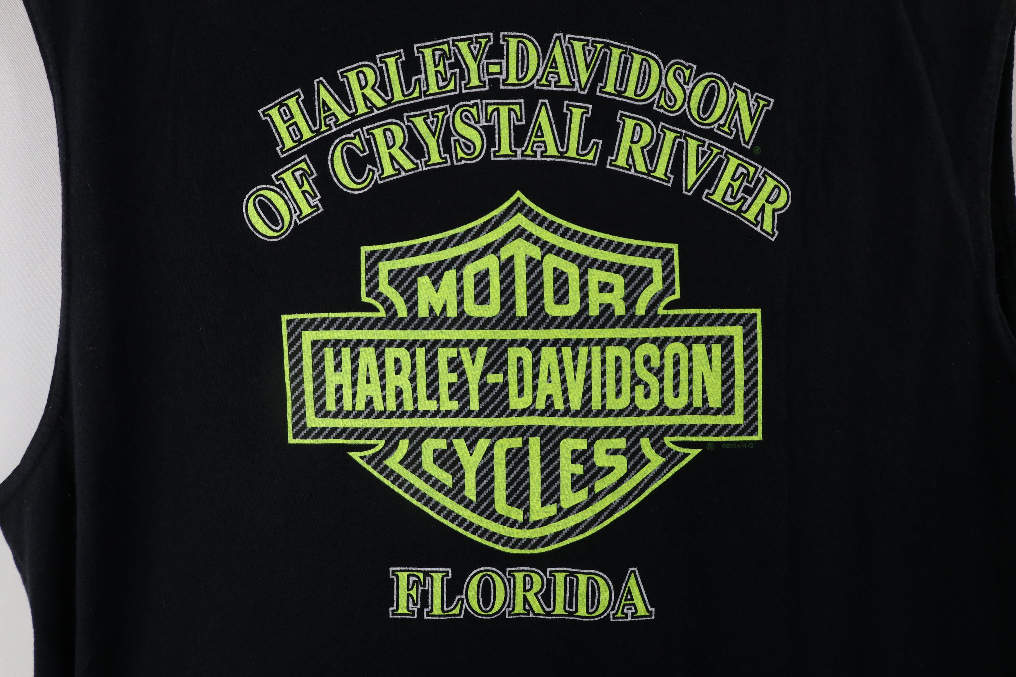 Harley Davidson × Vintage Vintage Y2K Harley Davidson Spell Out Skull Muscle T-Shirt Size US L / EU 52-54 / 3 - 8 Thumbnail