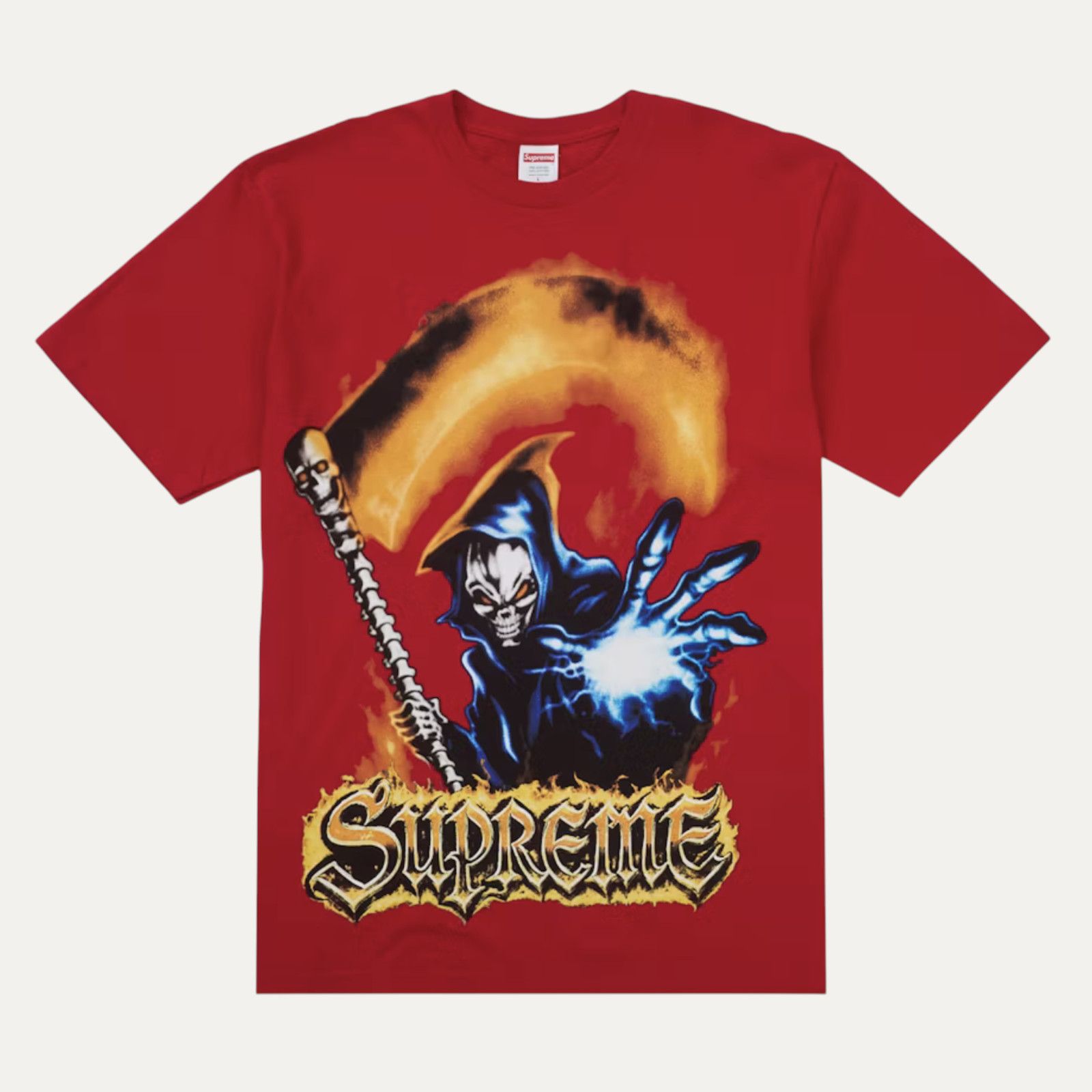 Supreme Supreme Grim Reaper T-Shirt Red Size US XXL / EU 58 / 5 - 1 Thumbnail