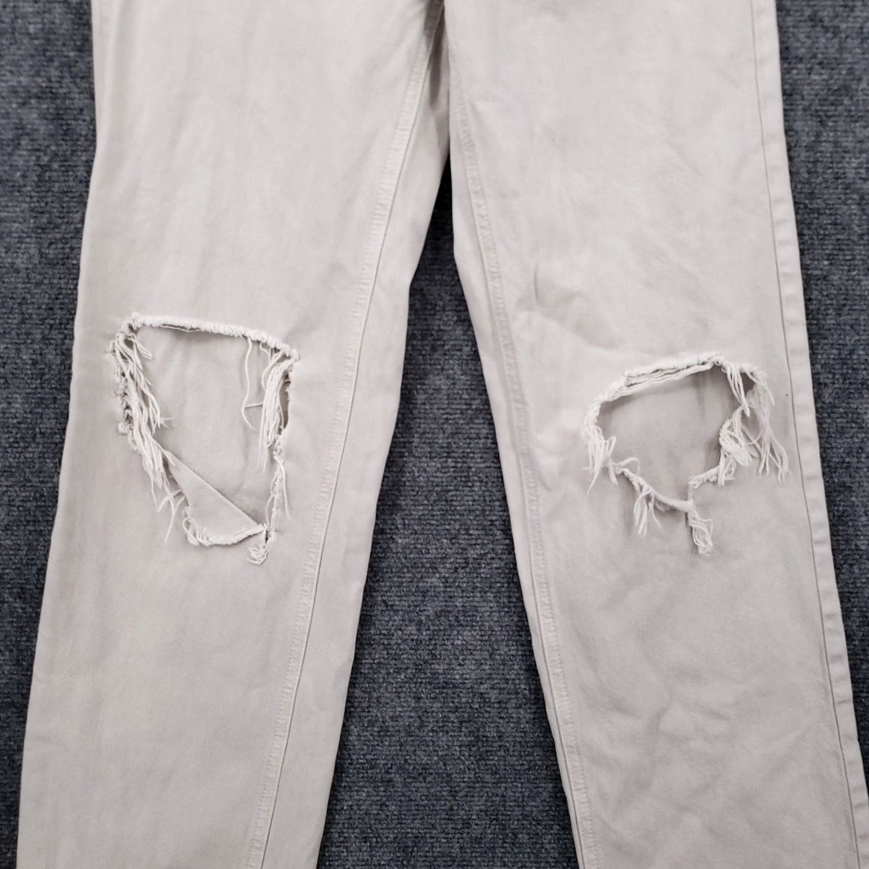 Pacsun PacSun Jeans Womens 25 Beige 90s Boyfriend High Rise Ripped Straight Leg Denim Jeans Size 42" / US 20 - 4 Thumbnail
