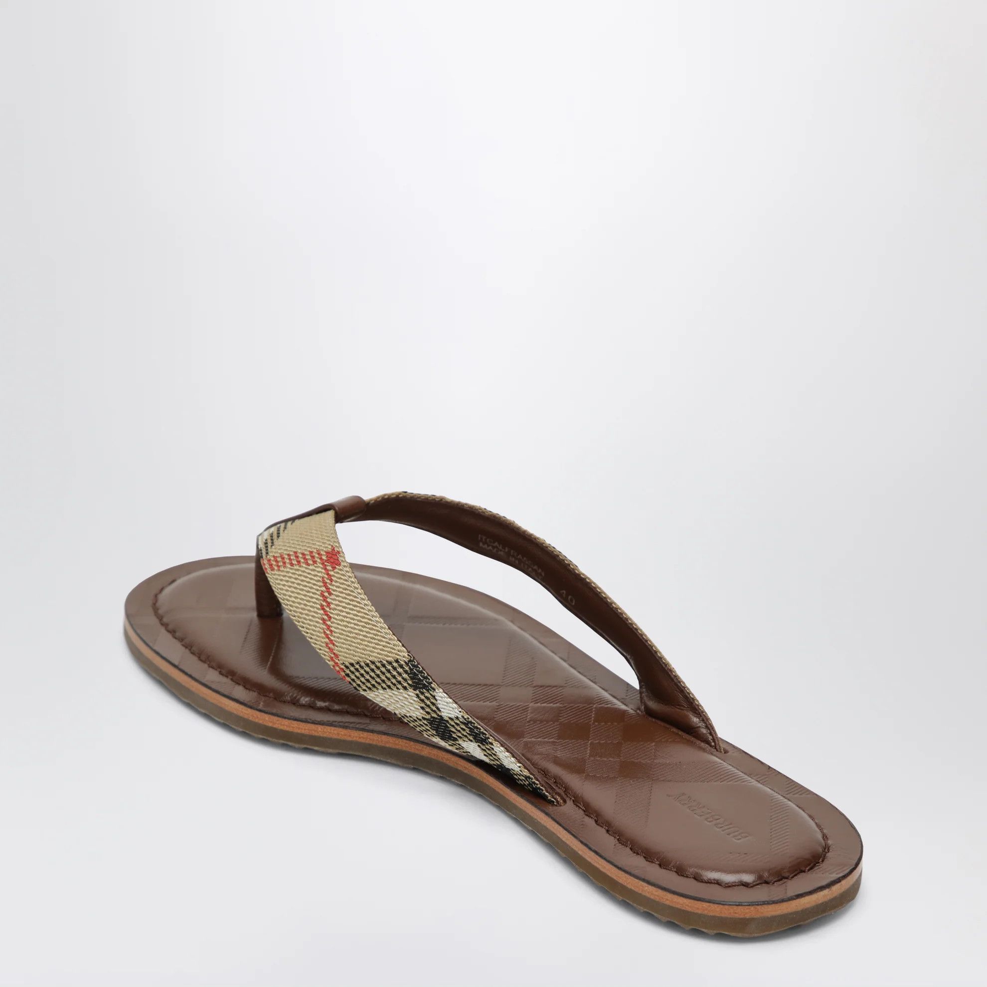 Burberry o1d2blof0426 Check Nylon-Blend Sandals Slippers Size US 9 / IT 39 - 4 Thumbnail