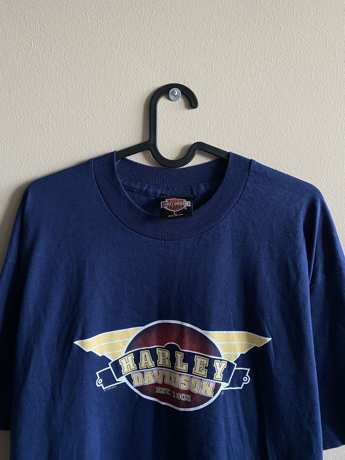 Harley Davidson Vintage 1996 Harley-Davidson Arab Emirates T-Shirt Size US L / EU 52-54 / 3 - 3 Thumbnail