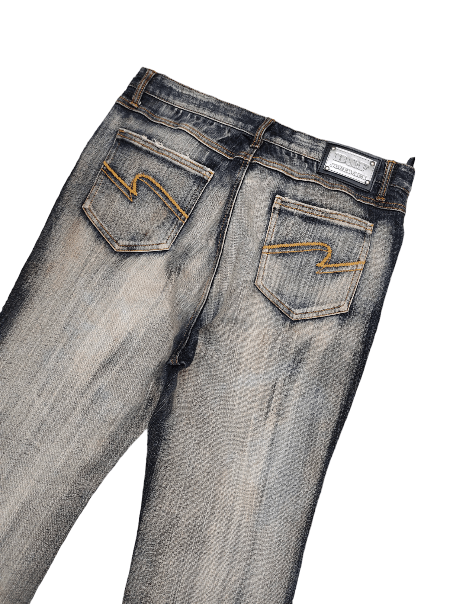 If Six Was Nine × Le Grande Bleu (L.G.B.) × Tornado Mart Flare Jeans Jouer Aur Faded Wash Denim Bootcut Y2k Size US 32 / EU 48 - 14 Thumbnail