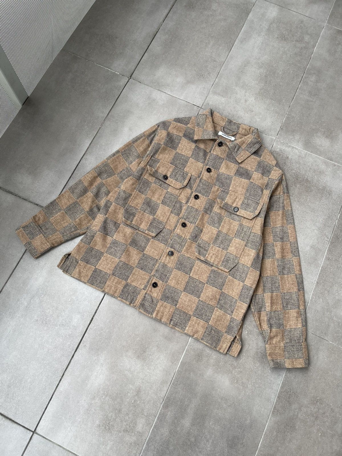 Henrik Vibskov !DS! AW23 Henrik Vibskov Checkered Field Flannel Shirt Size US M / EU 48-50 / 2 - 11 Thumbnail