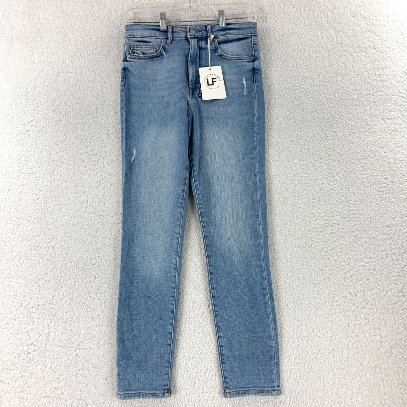 Vintage Lovers + Friends Mason Jeans Womens 26 Blue Denim High Rise Stretch Skinny Jeans Regular Rise Bohemian City College Size 28" / US 6 / IT 42 - 2 Thumbnail