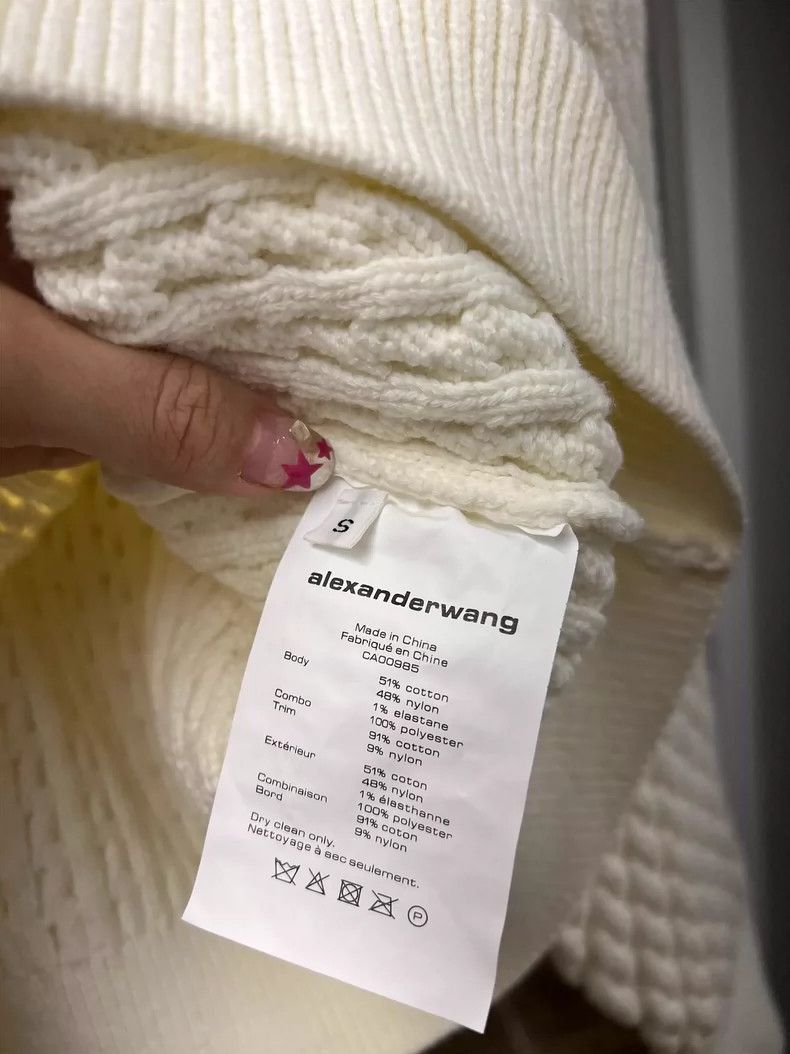 Alexander Wang Alexander Wang Off-Shoulder Knit Sweater- Size S / US 4 / IT 40 - 6 Thumbnail
