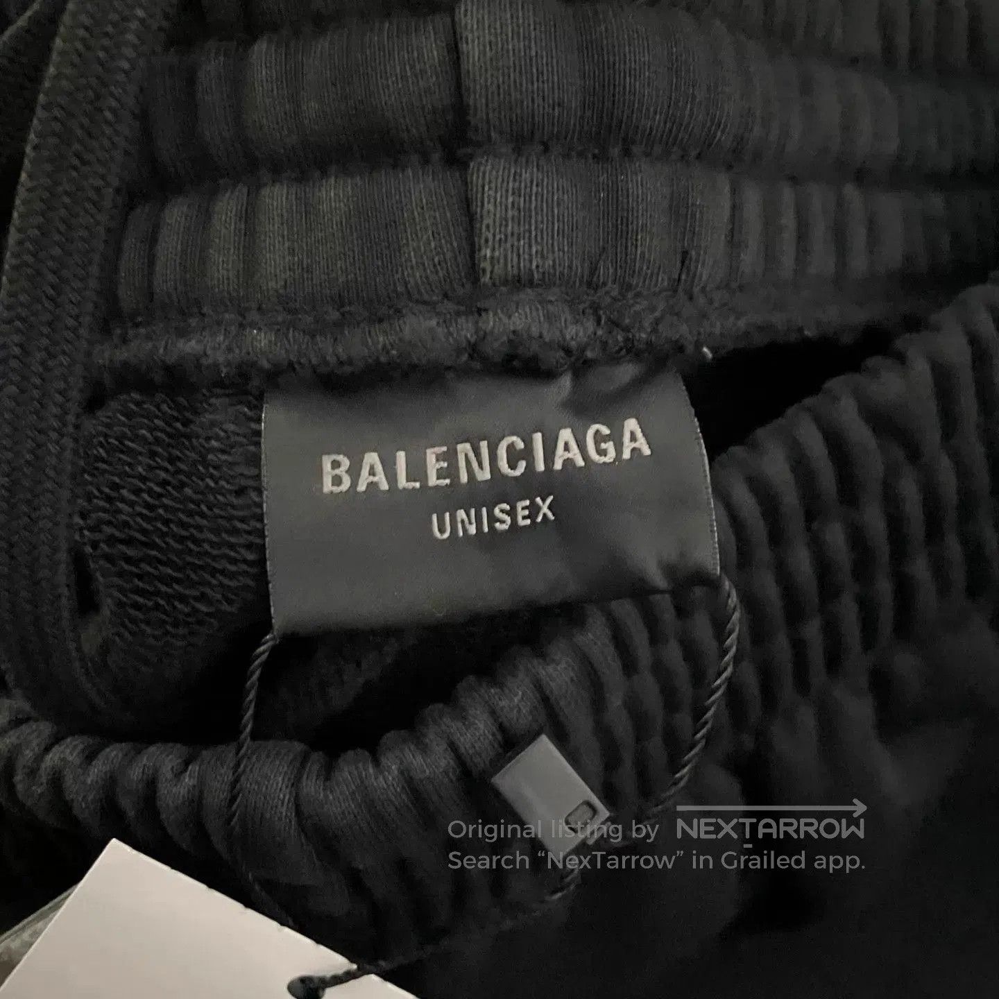 Balenciaga Black Sweatpants with White Logo. Size US 30 / EU 46 - 3 Thumbnail