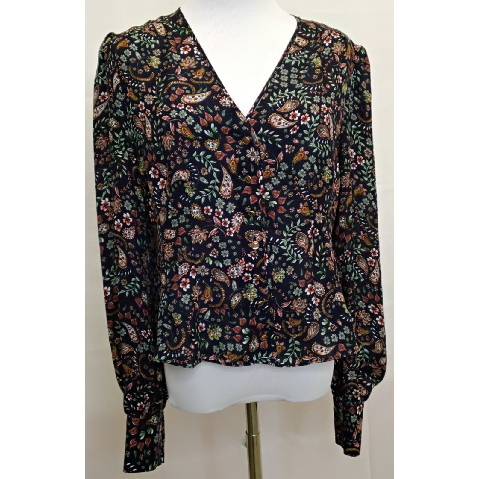 NICHOLAS Nicholas Blouse Women's M Long Sleeve Paisley Pattern Size M / US 6-8 / IT 42-44 - 2 Thumbnail