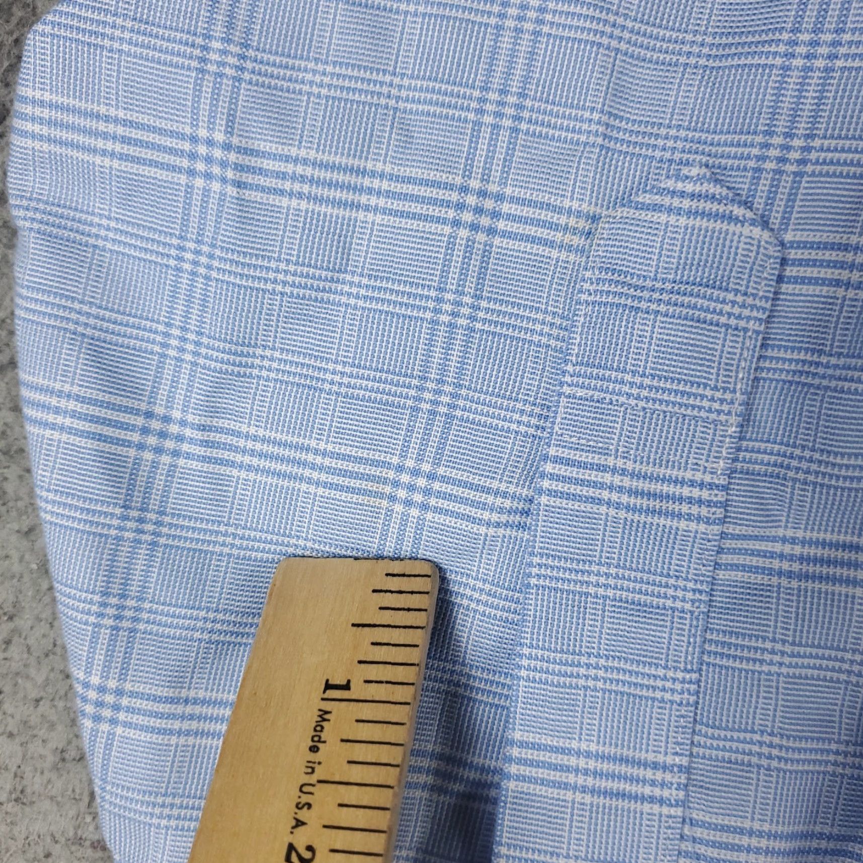 Brooks Brothers VINTAGE Brooks Brothers Shirt Mens 18 Blue Plaid Regent Dress Button Up Long Sleeve Regular 18in Blue Non-Iron Pockets Mens Breakthrough Size 48R - 3 Thumbnail