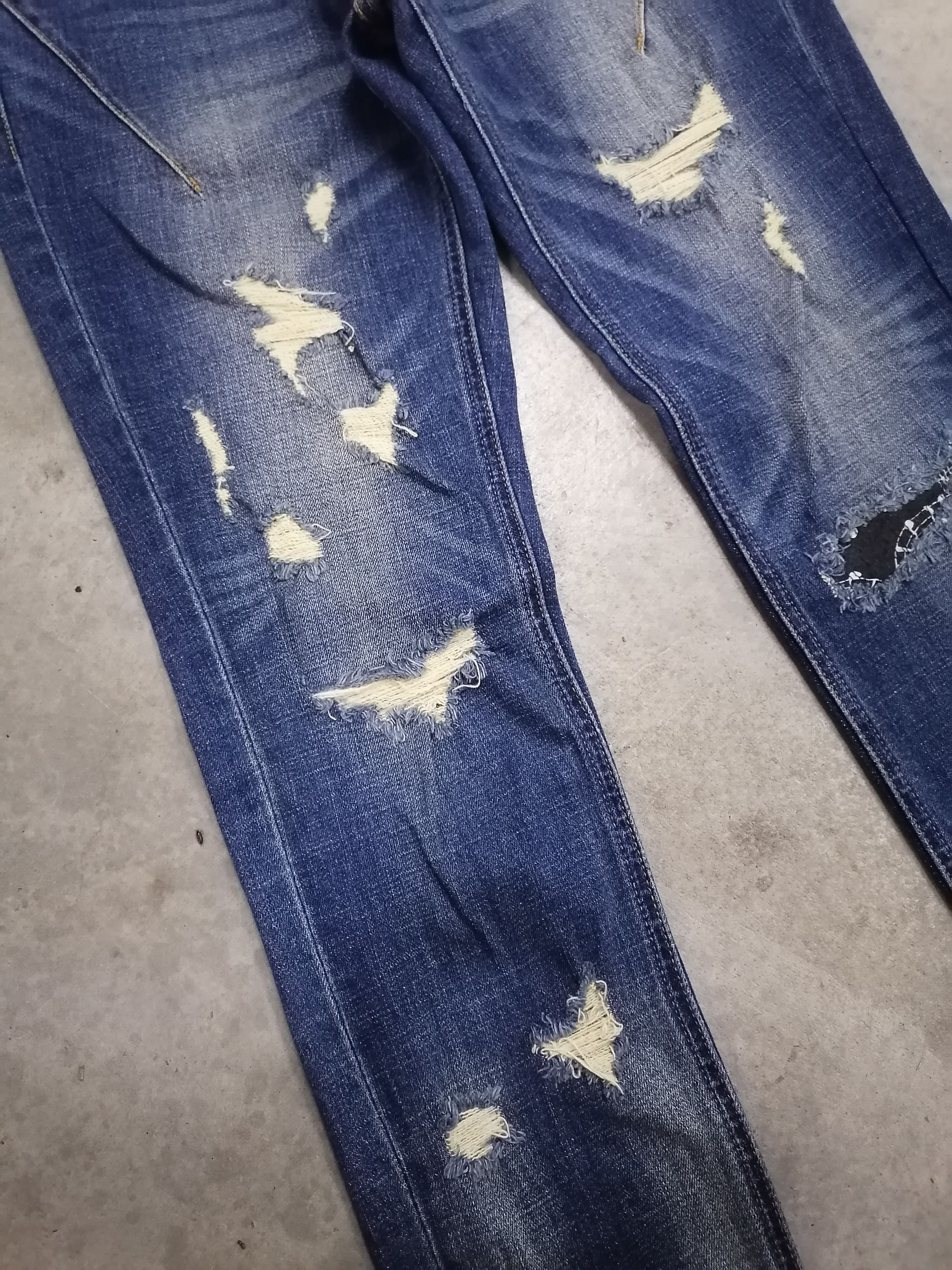 Number (N)ine Number (N)ine Denim Destroy Skinny Jeans Size US 29 - 5 Thumbnail