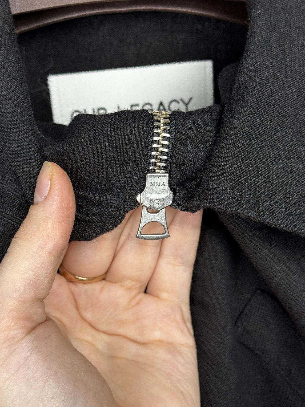 Our Legacy Our Legacy Zip Shirt Washed Black Cotton-Linen size 46 Size US S / EU 44-46 / 1 - 6 Thumbnail