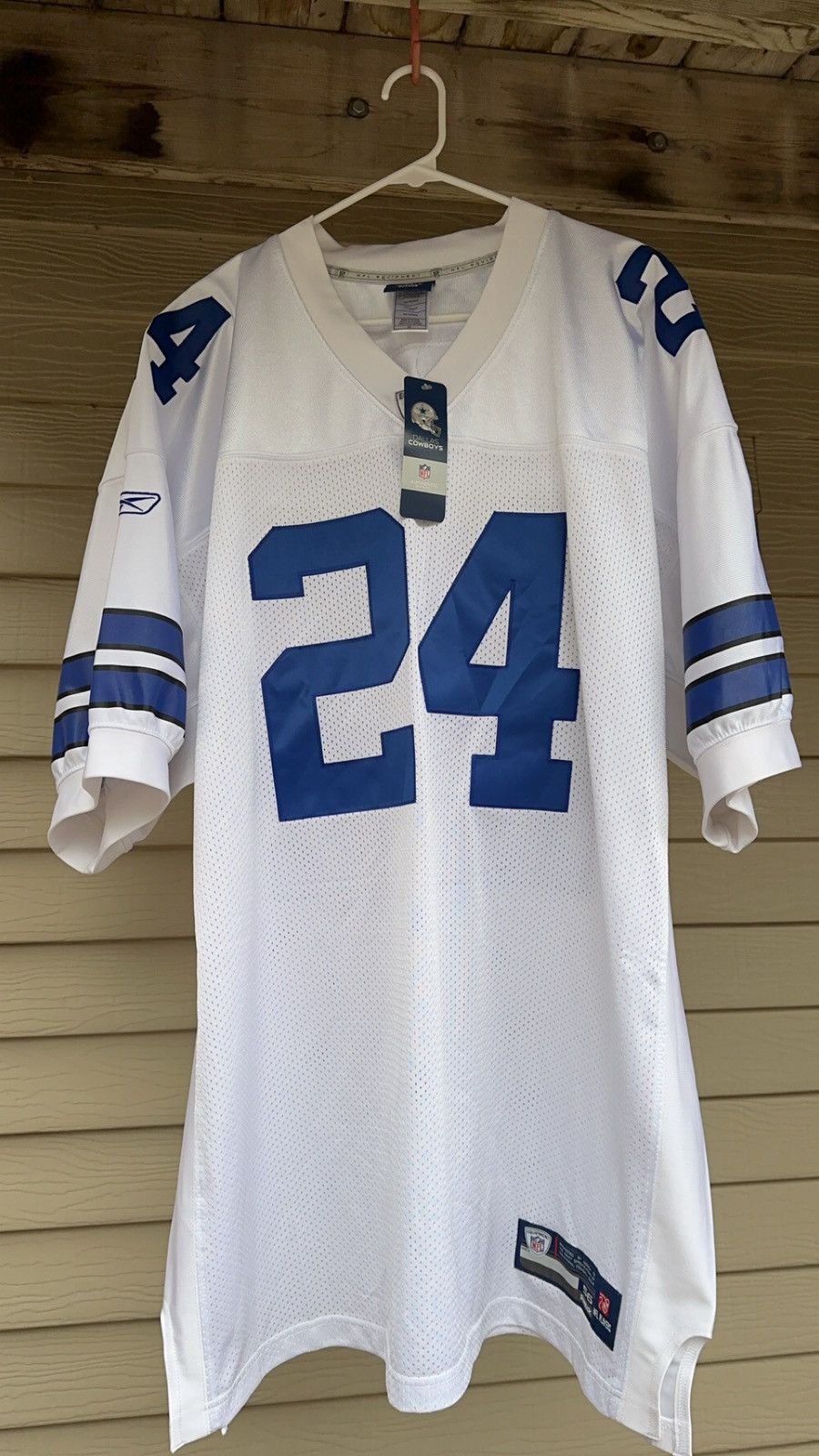 image of Vintage Marion Barber Stitched Reebok Dallas Cowboys Nfl 56 in White, Men's (Size 2XL)