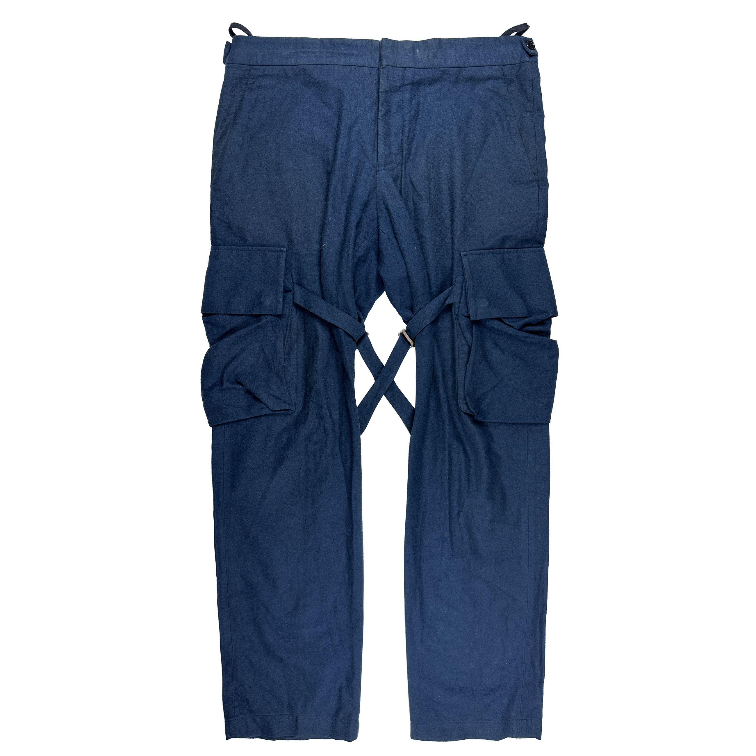 image of Helmut Lang Ss04 Cargo Slacks in Navy, Men's (Size 34)