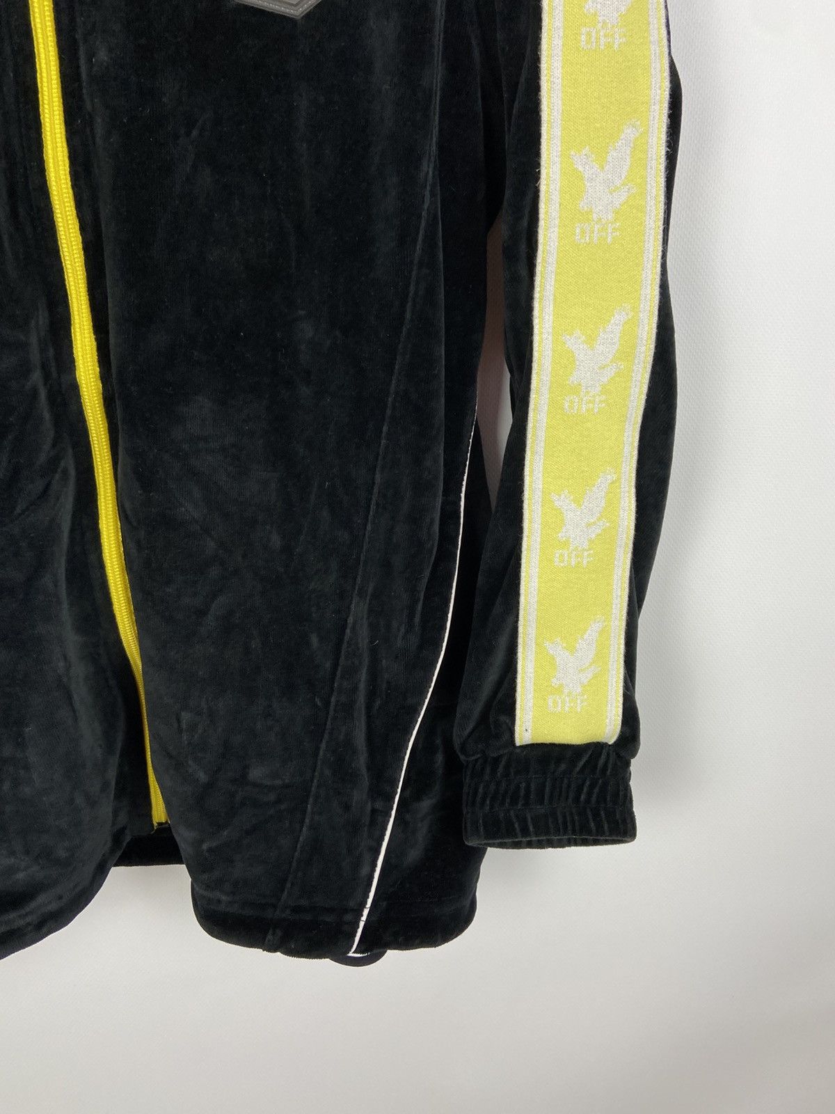 Off-White RRP$700 Off White Logo Intarsia Velour Track Jacket Mens Size US XS / EU 42 / 0 - 6 Thumbnail