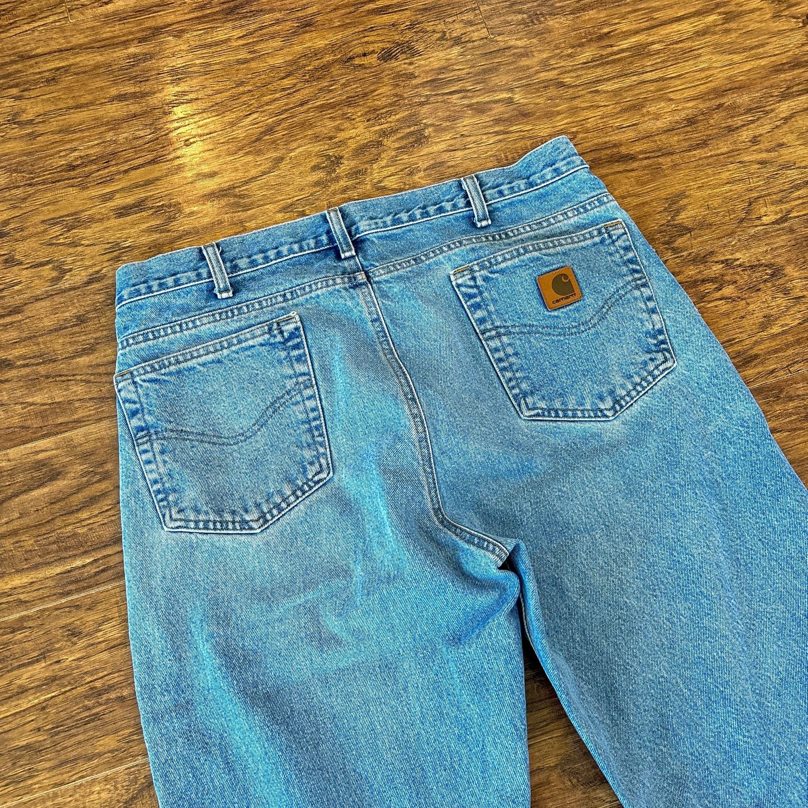Carhartt Carhartt B18 STW Traditional Fit Work Blue Denim Jeans 36x32 Size US 36 / EU 52 - 5 Thumbnail