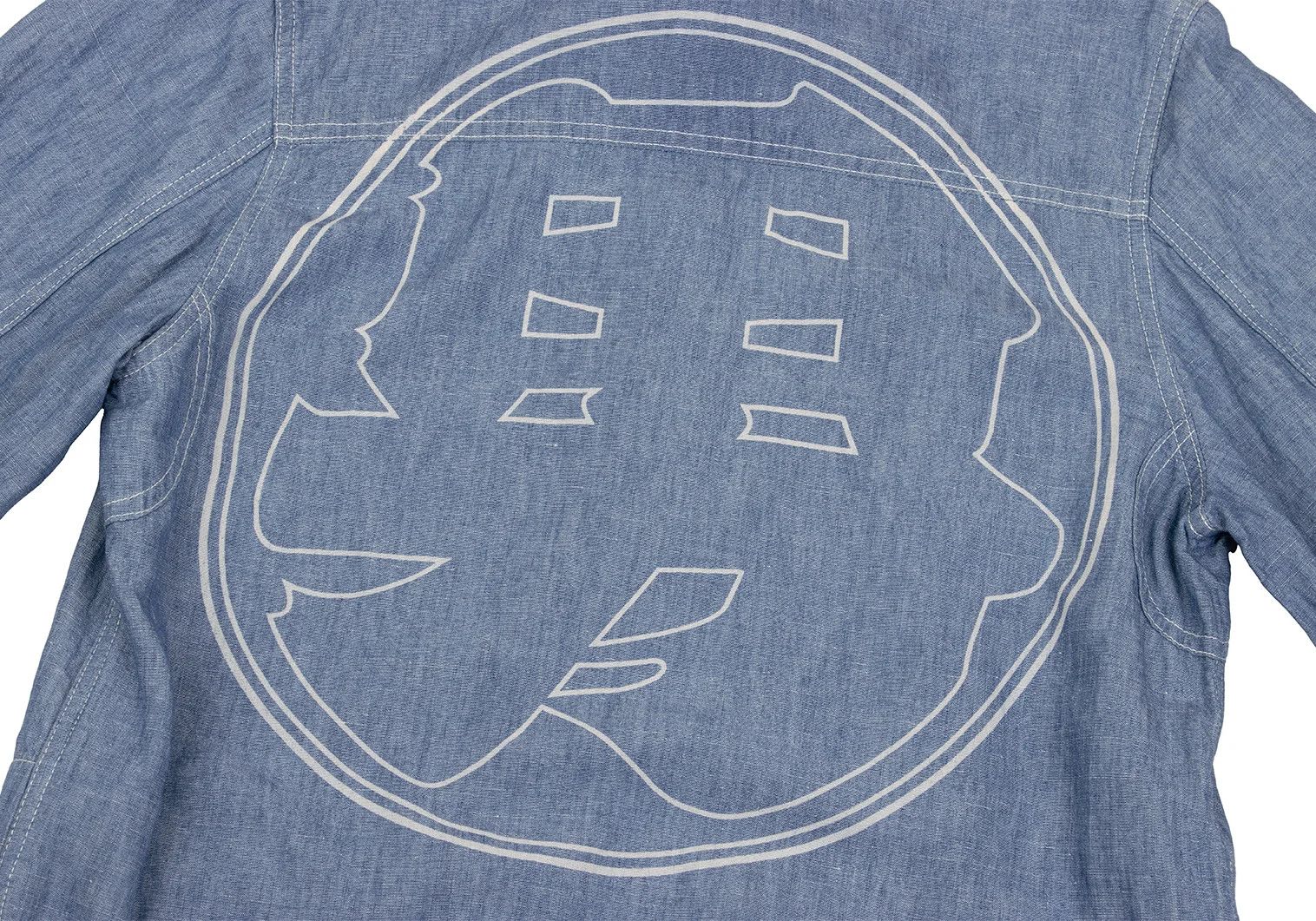 Junya Watanabe Light Blue Japanese Patterned Chambray Hoodie Pullover Size US S / EU 44-46 / 1 - 16 Thumbnail