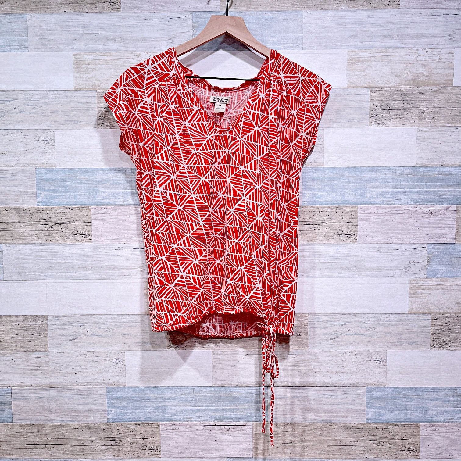 Lucky Brand Lucky Brand Marny Mosaic Tile Top Orange White Womens Medium Size M / US 6-8 / IT 42-44 - 2 Thumbnail