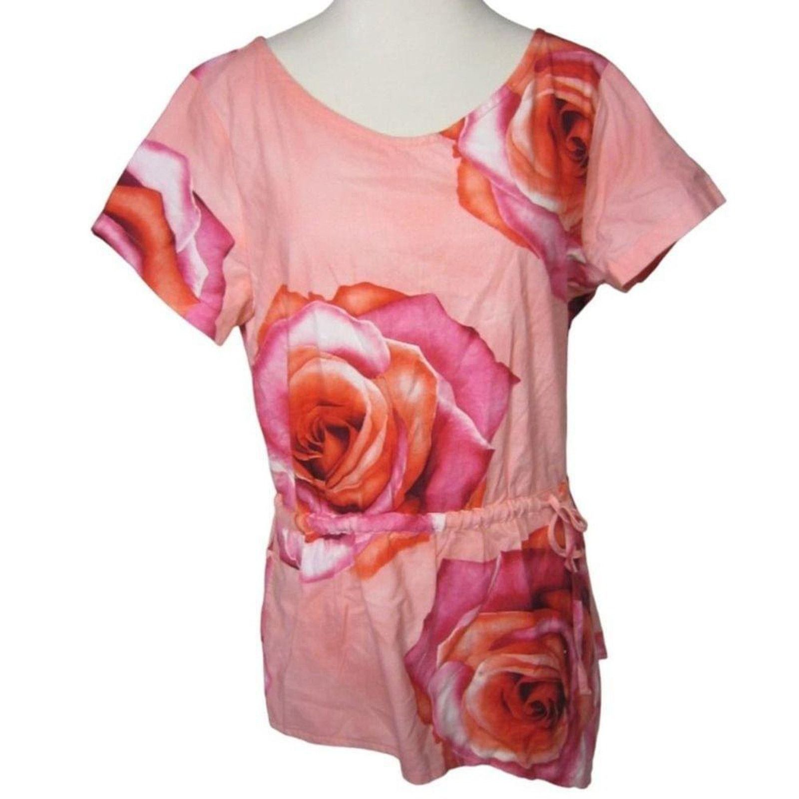 Other Koi by Kathy Peterson Pink Floral Cotton Top Cottagecore Size M / US 6-8 / IT 42-44 - 2 Thumbnail
