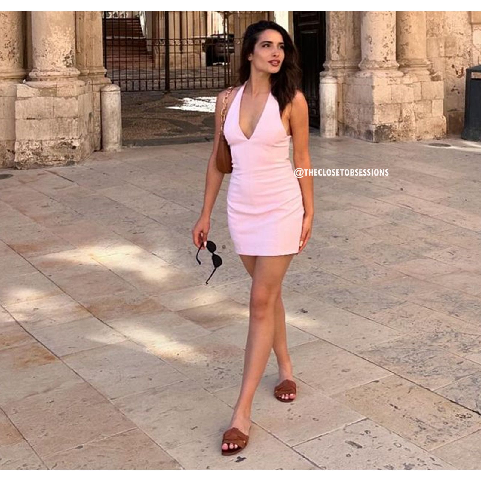 Zara ZARA BLOGGER FAVE!!! women's Pink Fitted Short Dress NWT Size L / US 10 / IT 46 - 18 Thumbnail