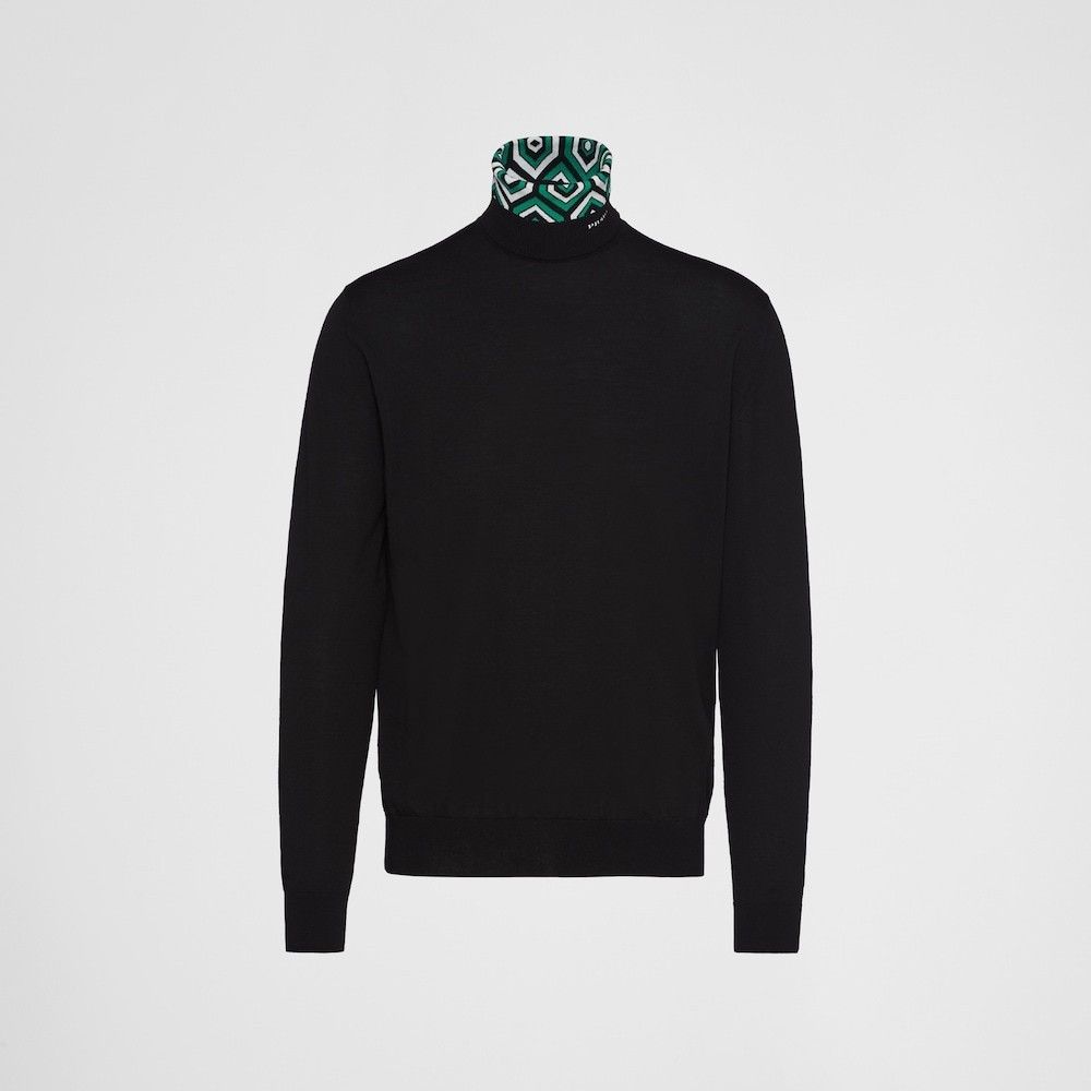 Prada o1bcso1str1025 Turtlenck Sweater in Black Size US M / EU 48-50 / 2 - 1 Thumbnail