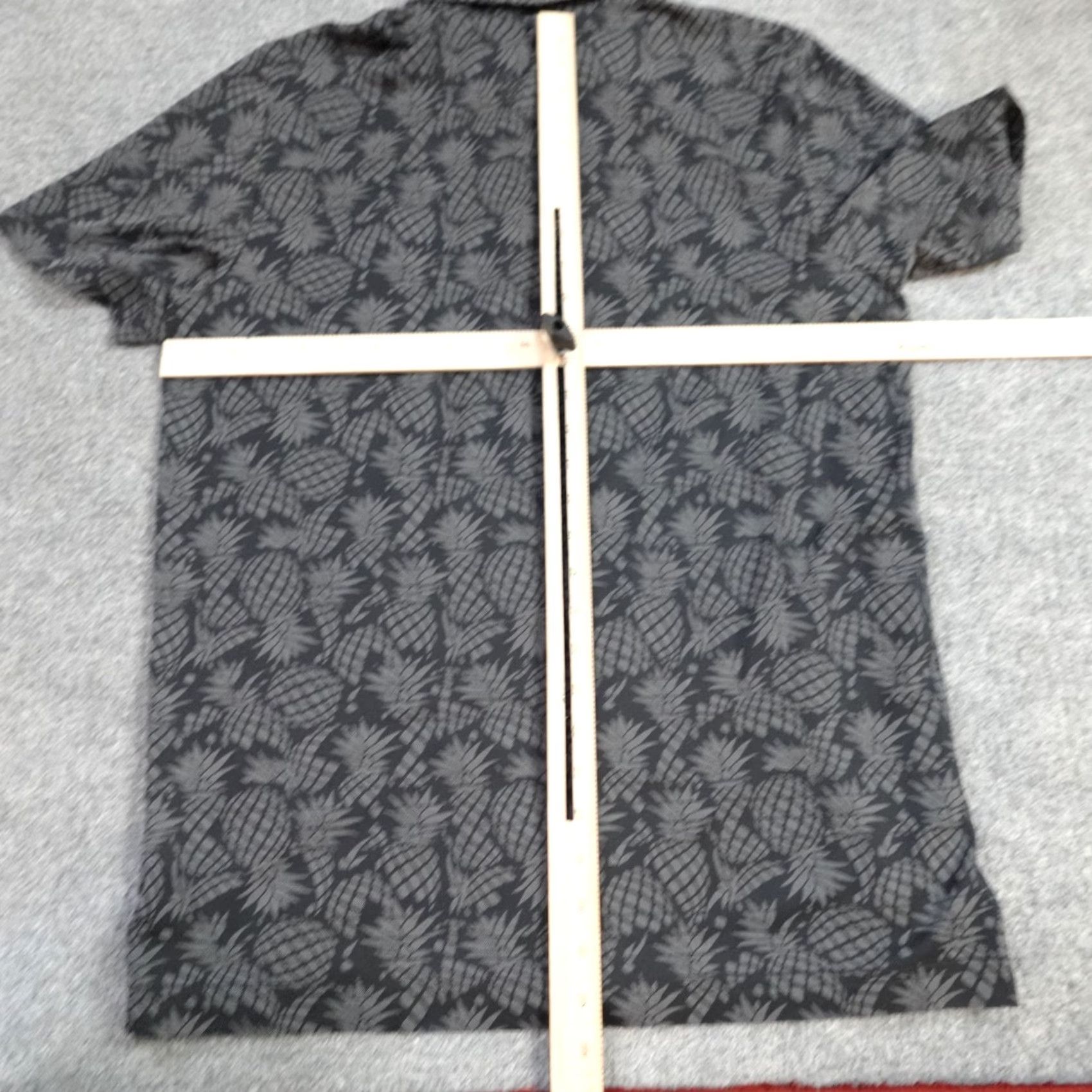 TravisMathew Travis Mathew Polo Shirt Mens L Black Floral Short Sleeve Collared Button Pineapple Print Size US L / EU 52-54 / 3 - 3 Thumbnail