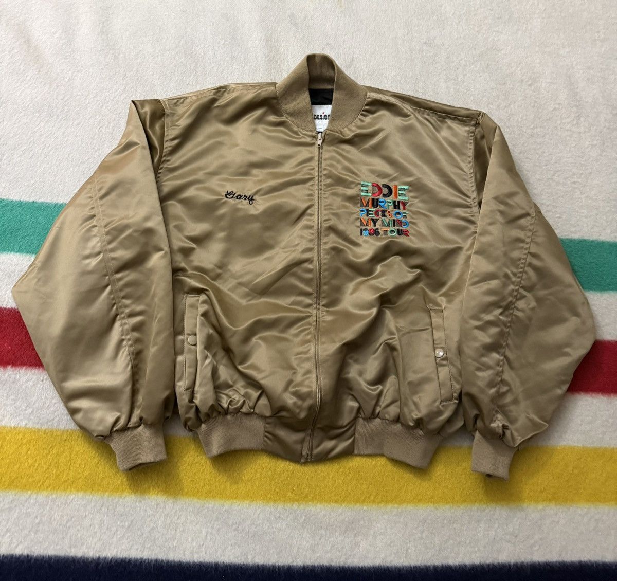 Vintage 80s 1986 Eddie Murphy Pieces Of My Mind Comedy Jacket Large Size US L / EU 52-54 / 3 - 1 Thumbnail