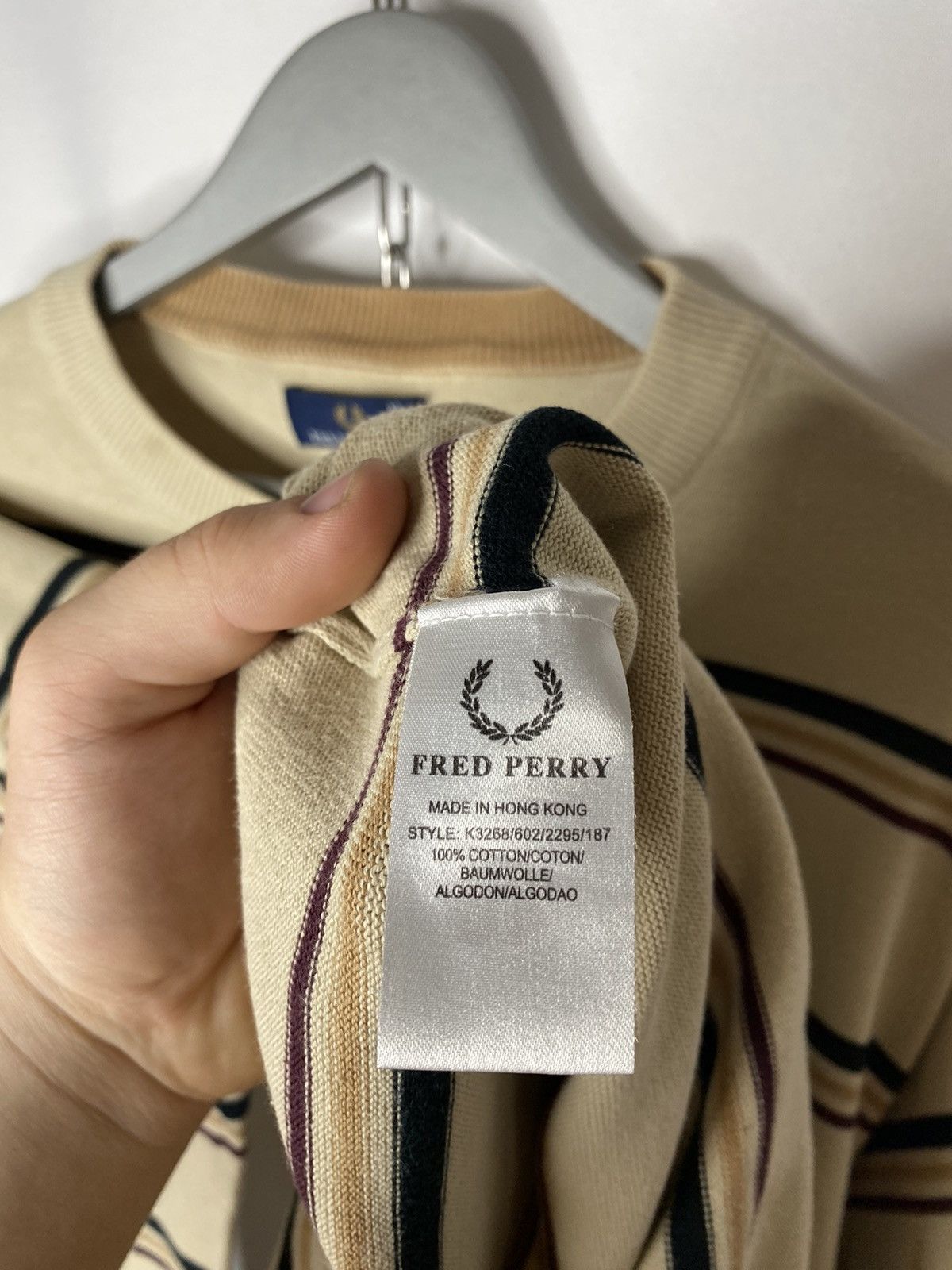Fred Perry × Vintage ❌Vintage Fred Perry Striped Sweatshirt Pullover❌ Size US XL / EU 56 / 4 - 8 Thumbnail