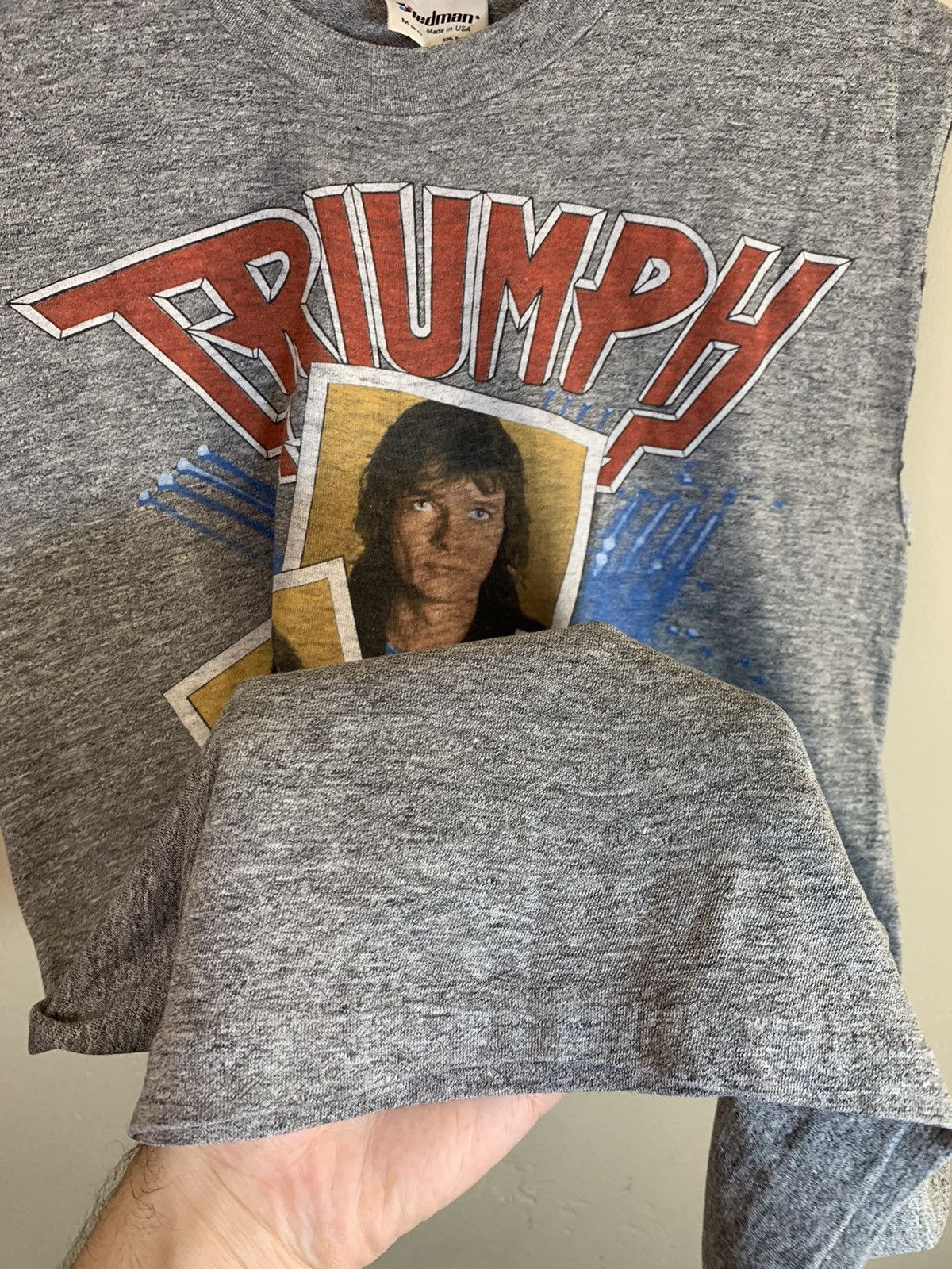 Band Tees *RARE* Vintage 1986 Triumph Sport Of Kings Tour Tank T-Shirt Size US M / EU 48-50 / 2 - 5 Thumbnail