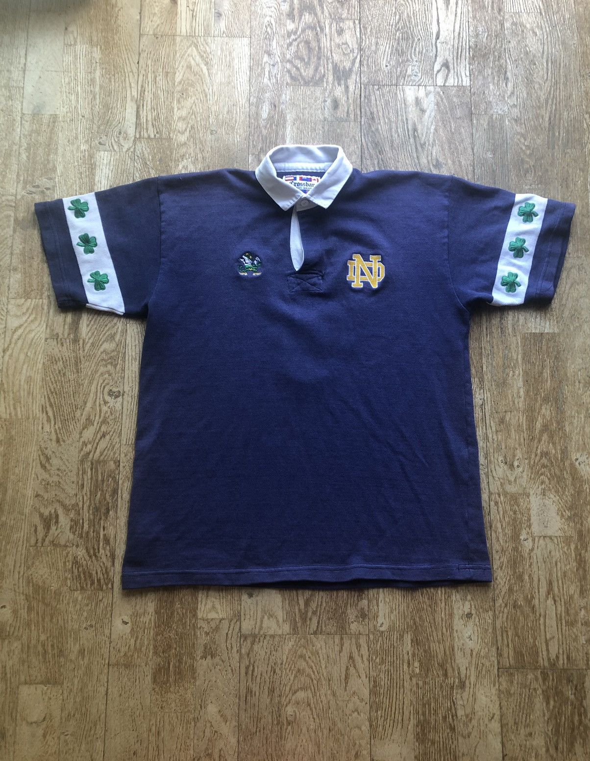NCAA × Vintage RARE NOTRE DAME FIGHTING IRISH NCAA COLLEGE POLO SHIRT Size US L / EU 52-54 / 3 - 1 Thumbnail