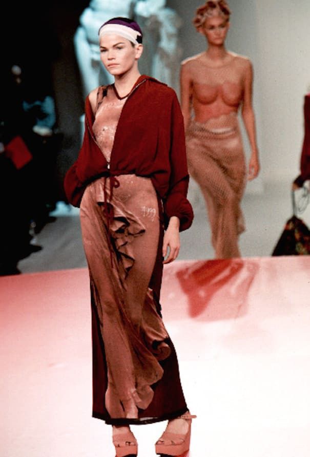 Jean Paul Gaultier SS1999 Runway Goddess Trompe L’ocil Dress