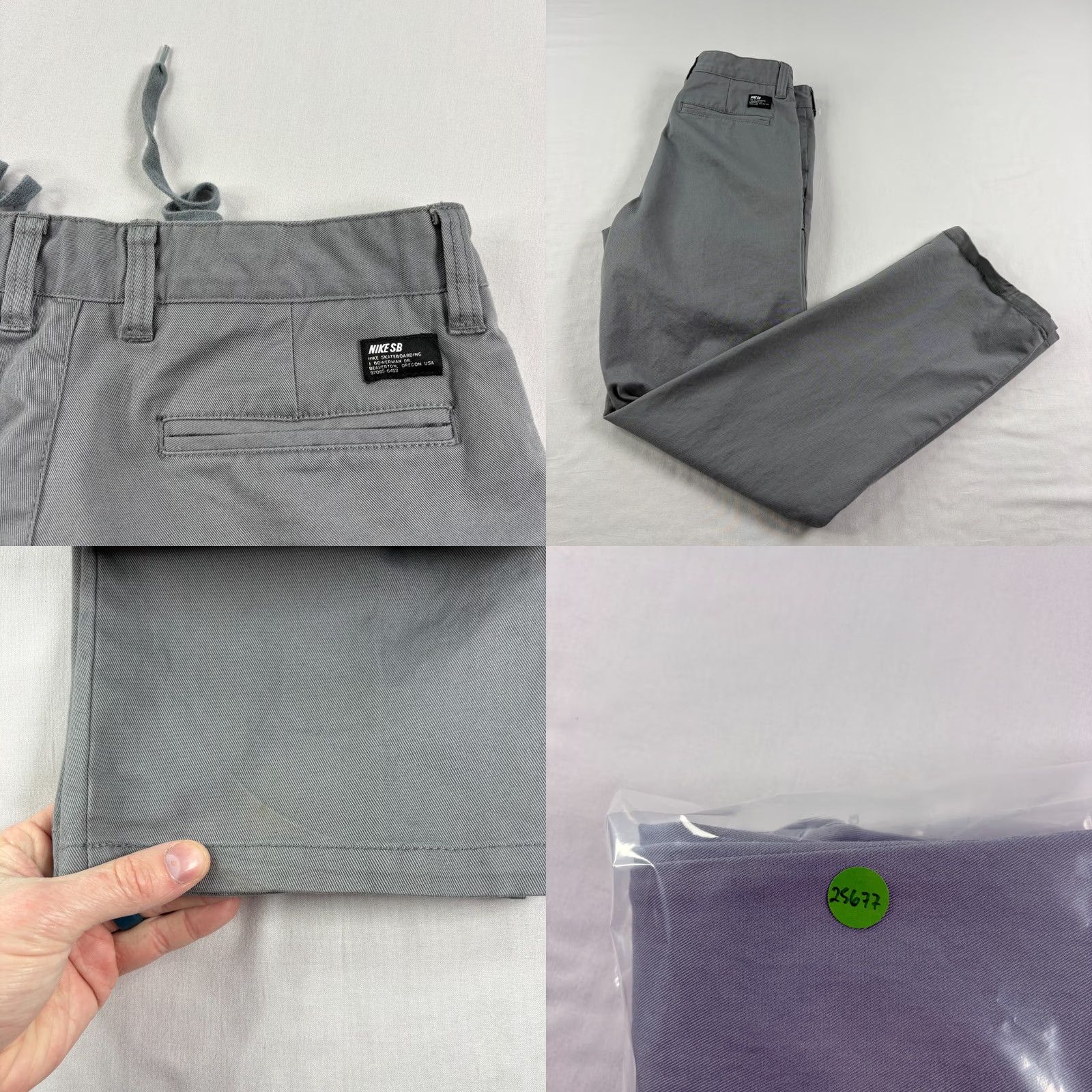 Nike Nike SB Pants Mens 28x30 Gray Chino Paul Rodriguez Skateboarding Skater Pants Size US 28 / EU 44 - 9 Thumbnail